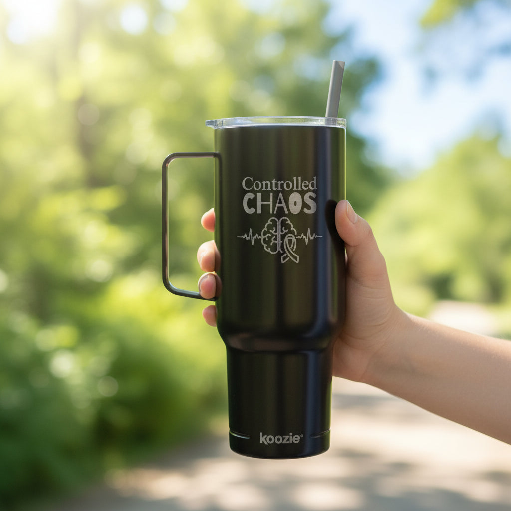 Controlled Chaos 40oz Tumbler – Neurostrong Insulated Travel Mug