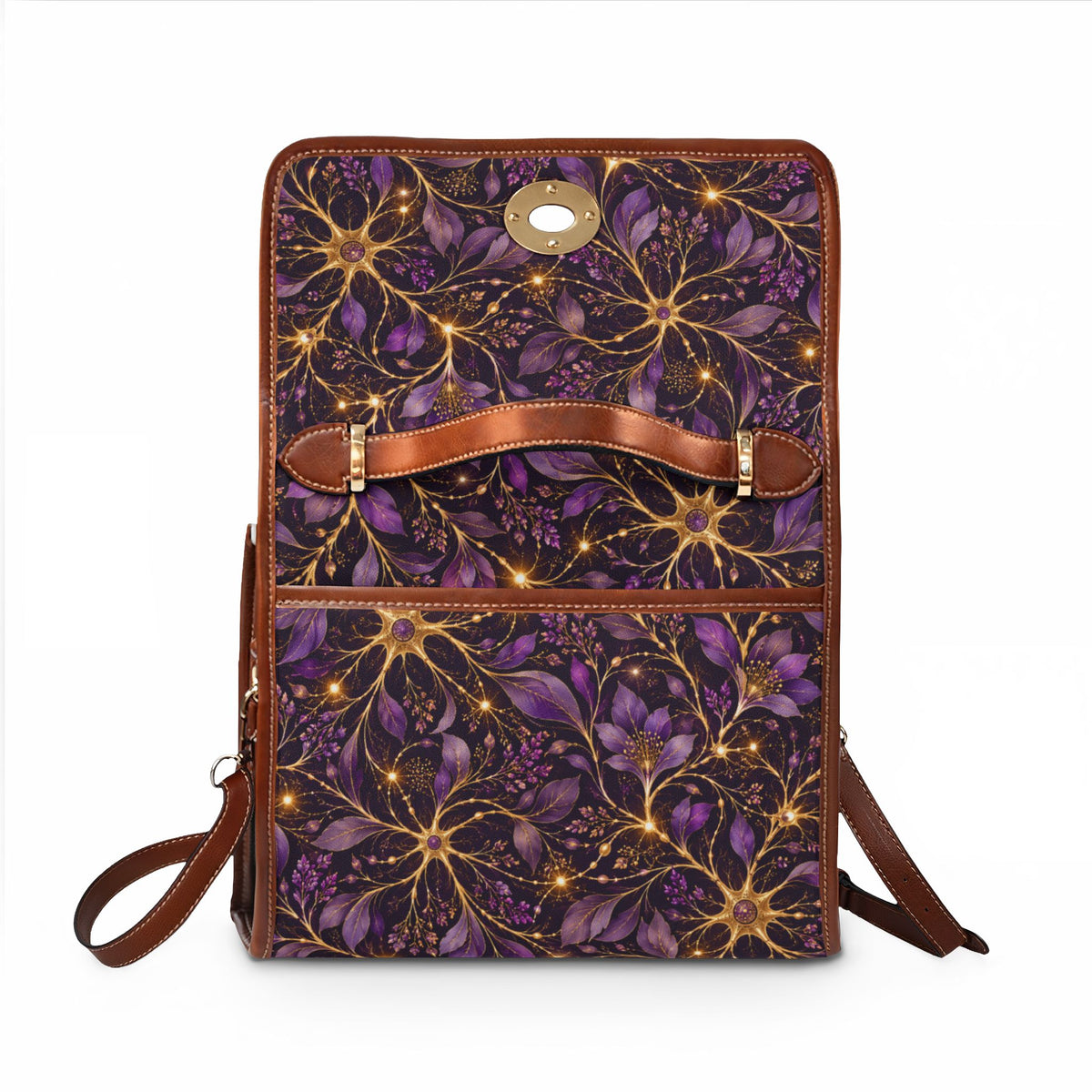 Beautifully Miswired Neuron Floral Satchel Bag | Epilepsy Awareness Handbag