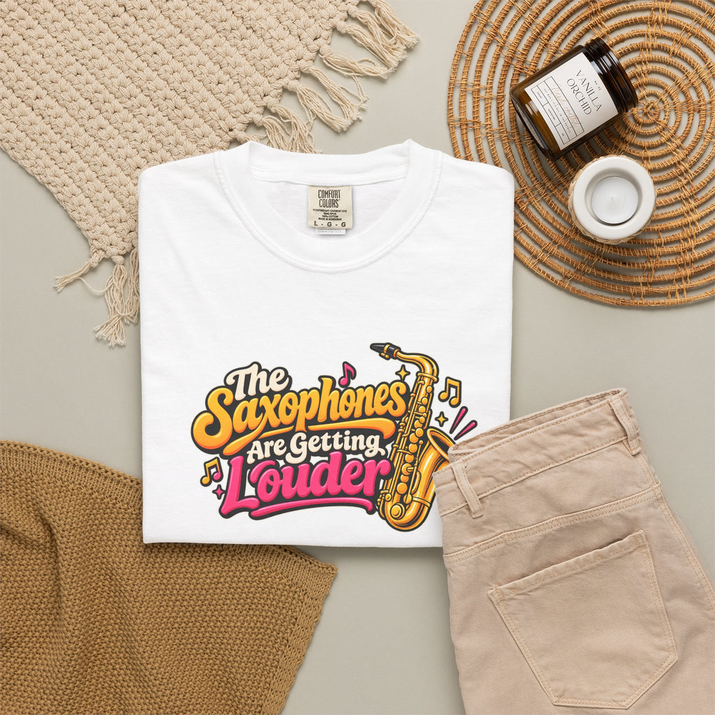 The Saxophones Are Getting Louder Retro Graphic Tee | Viral IYKYK Shirt