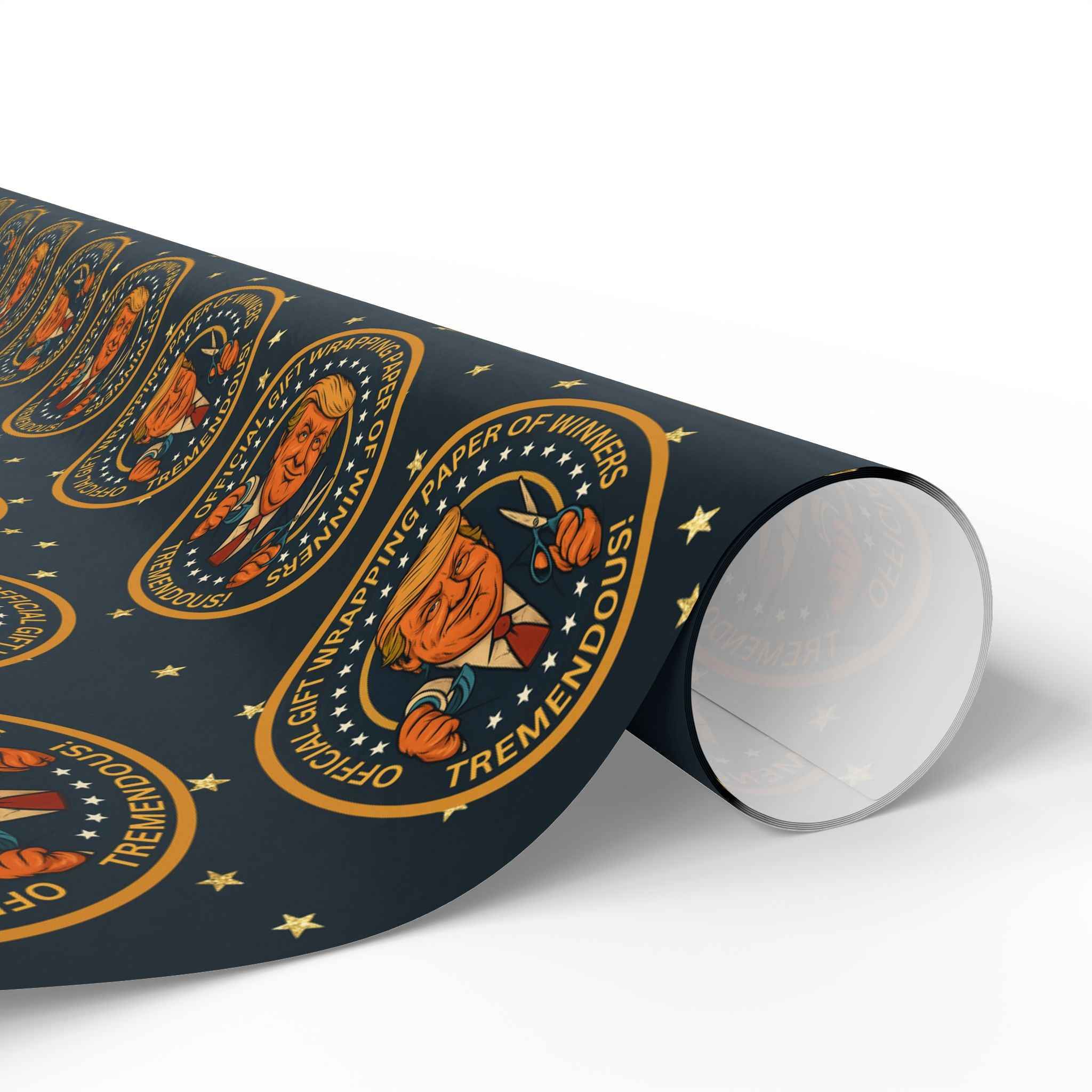 Political Parody “Official Gift Wrapping Paper of Winners” – Tremendous Seal Pattern