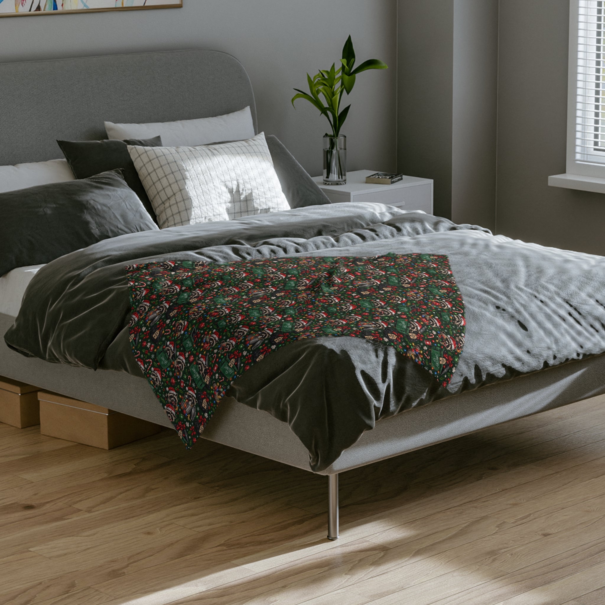 Jimothy’s Merry Trashmas Velveteen Plush Blanket