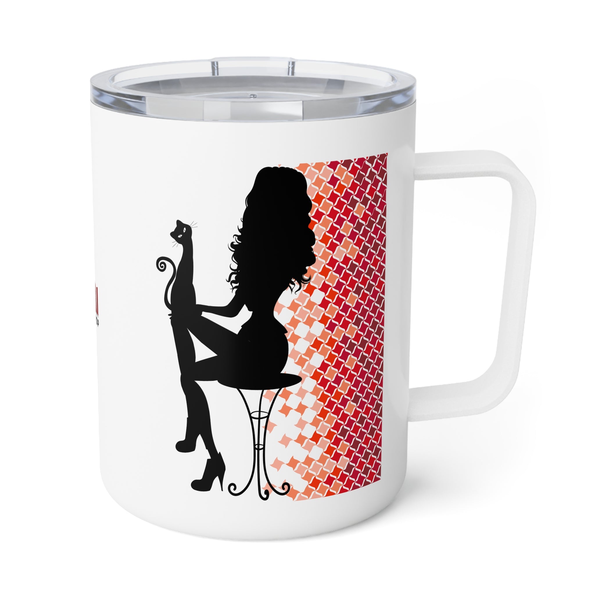 Photo depicting the ​Pretty Cat Lady Insulated Coffee Mug, 10oz from EpiAl's Shop.