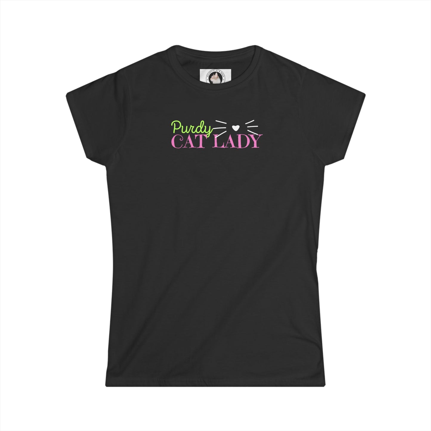 Purdy Cat Lady Women's Softstyle Tee - T - Shirt - Epileptic Al’s Shop