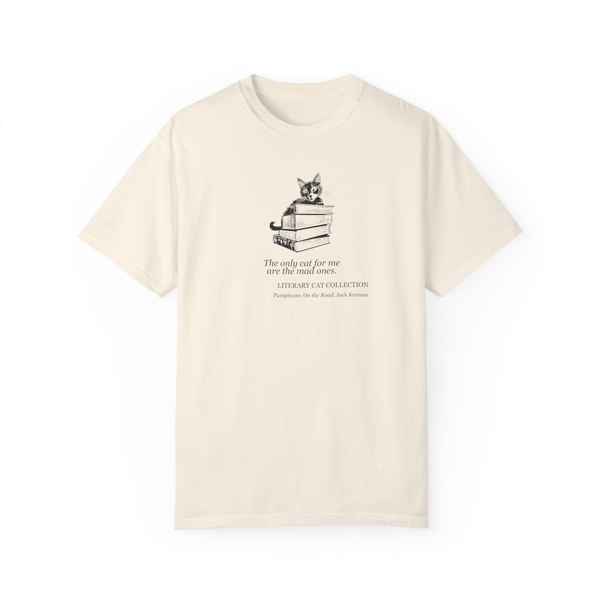 Literary Cat Unisex T-Shirt - On the Road
