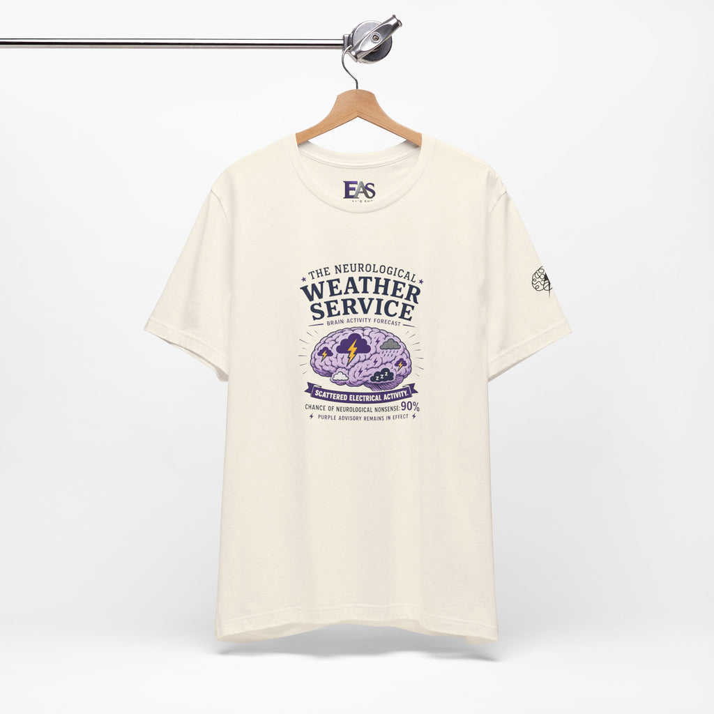 Neurological Weather Service Epilepsy Awareness T-Shirt | Brain Forecast Tee