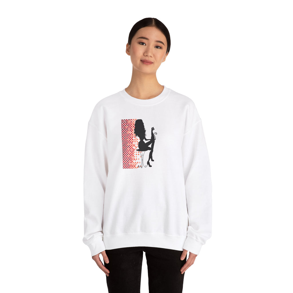 Poised Cat Lady Heavy Blend™ Crewneck Sweatshirt