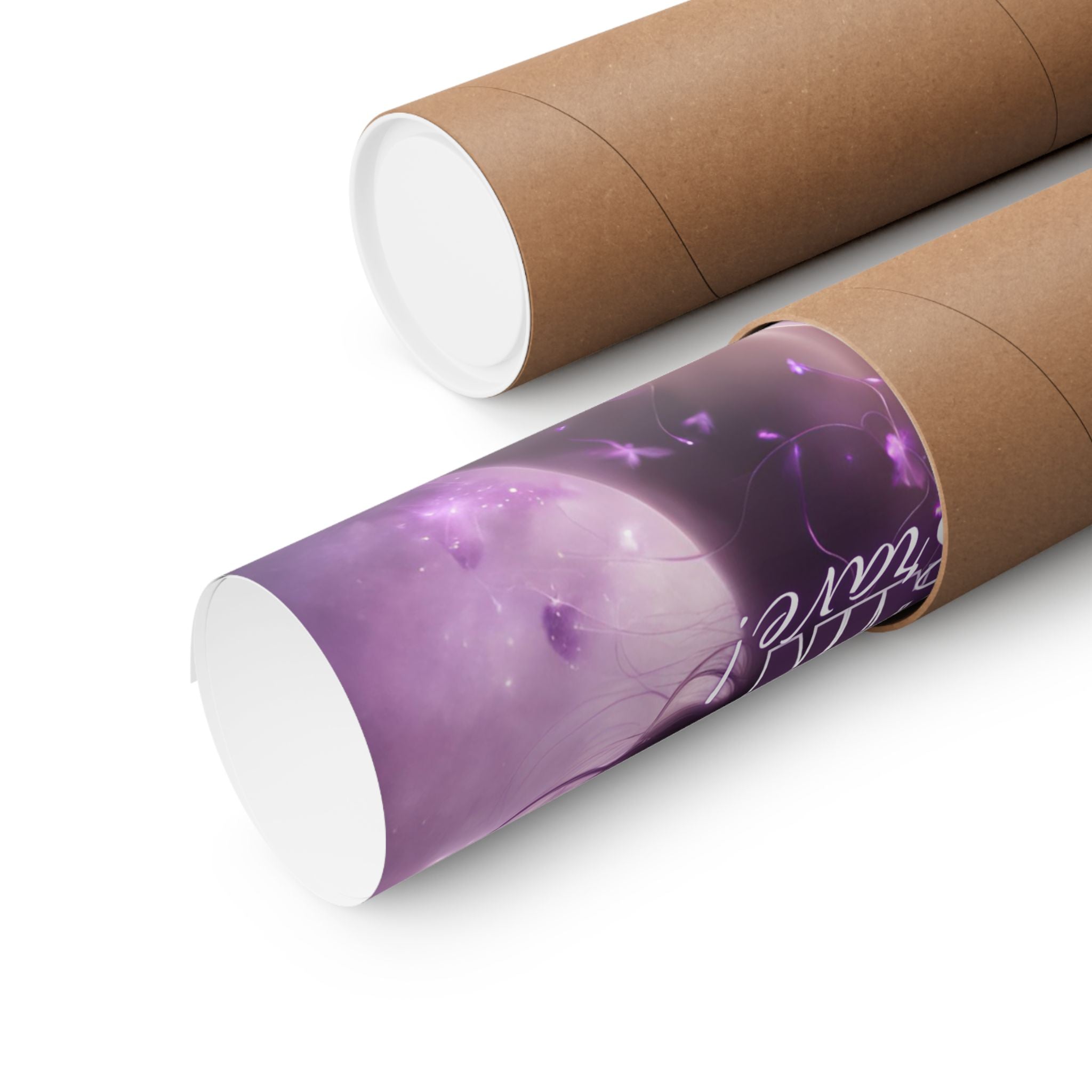 Photo depicting the ​Purple Brain Be Brave Matte Vertical Posters from EpiAl's Shop.