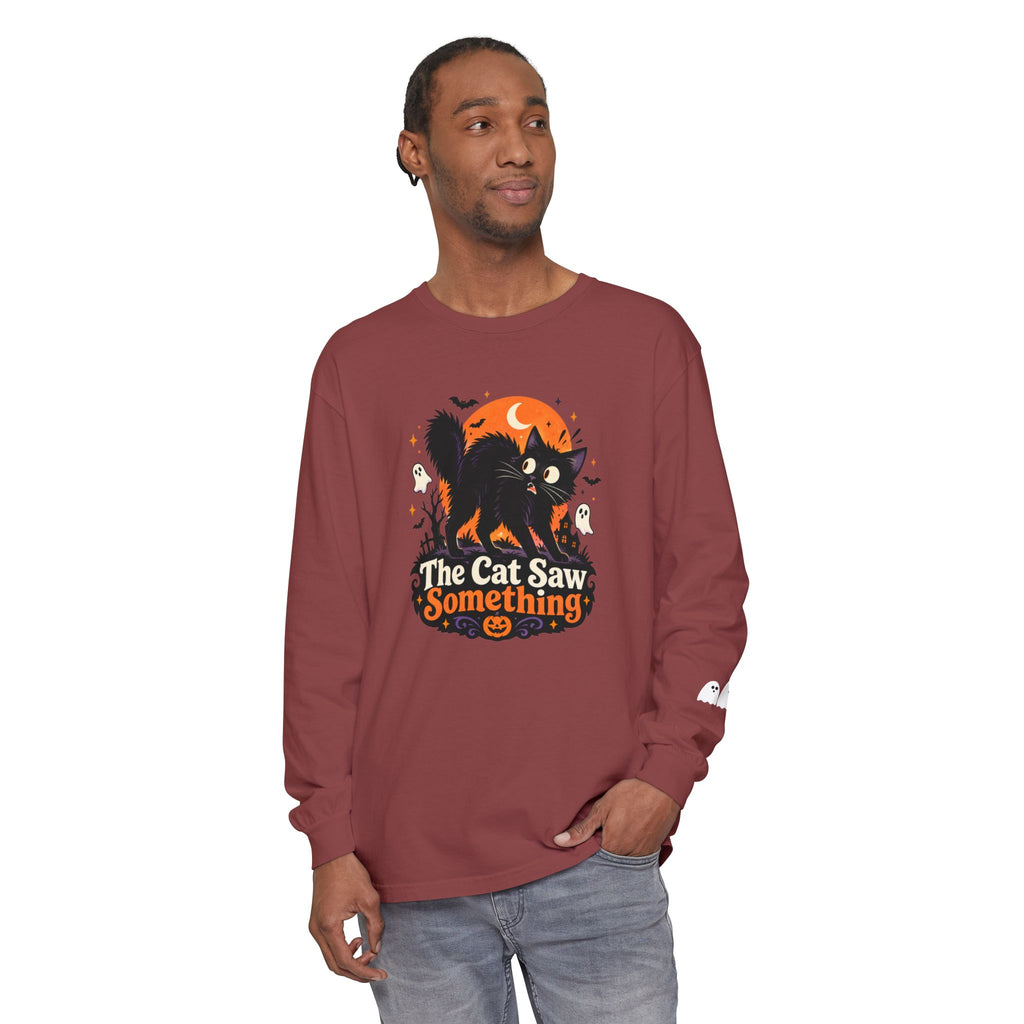 The Cat Saw Something Halloween Long Sleeve Shirt