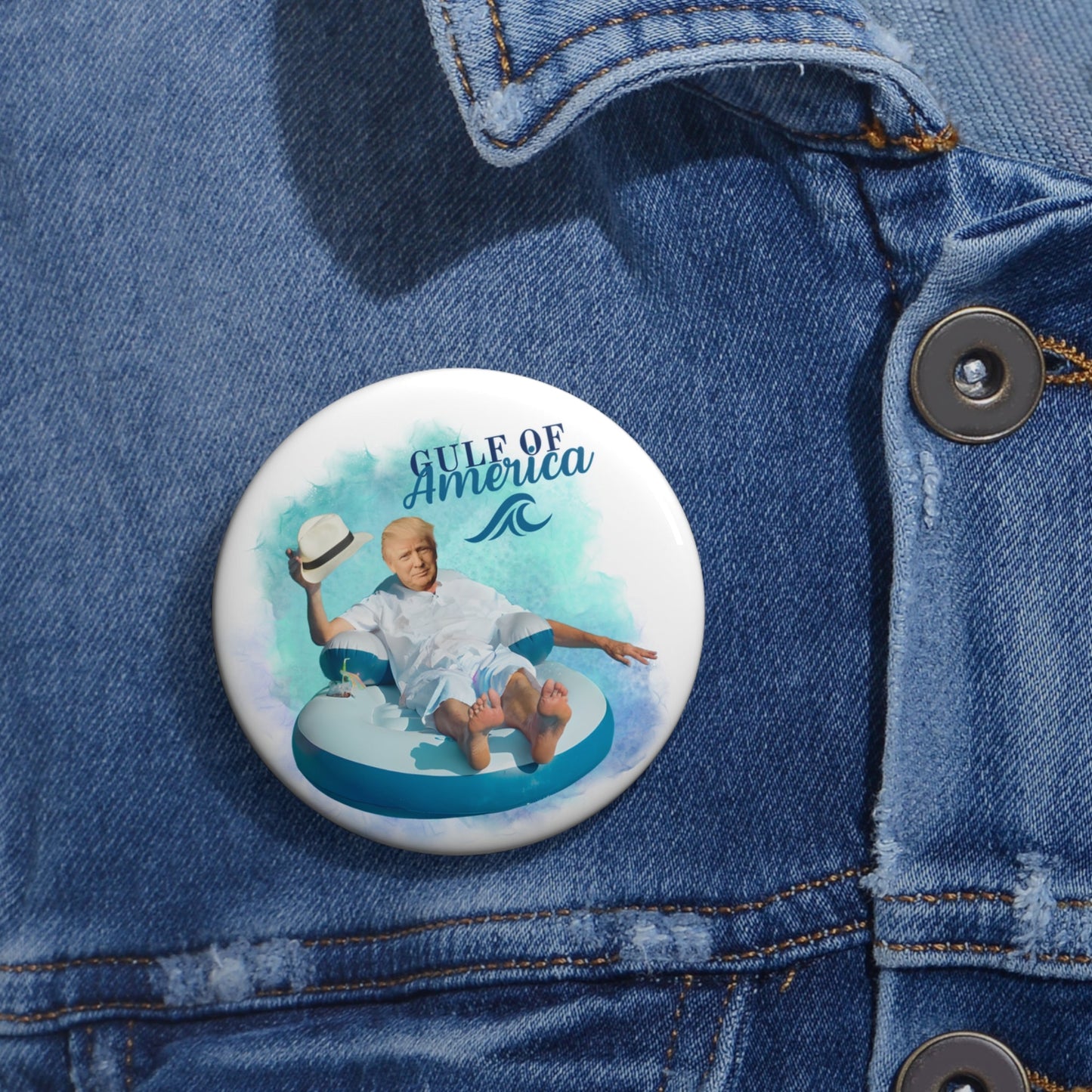 Trump Gulf of America Pin Buttons Printify