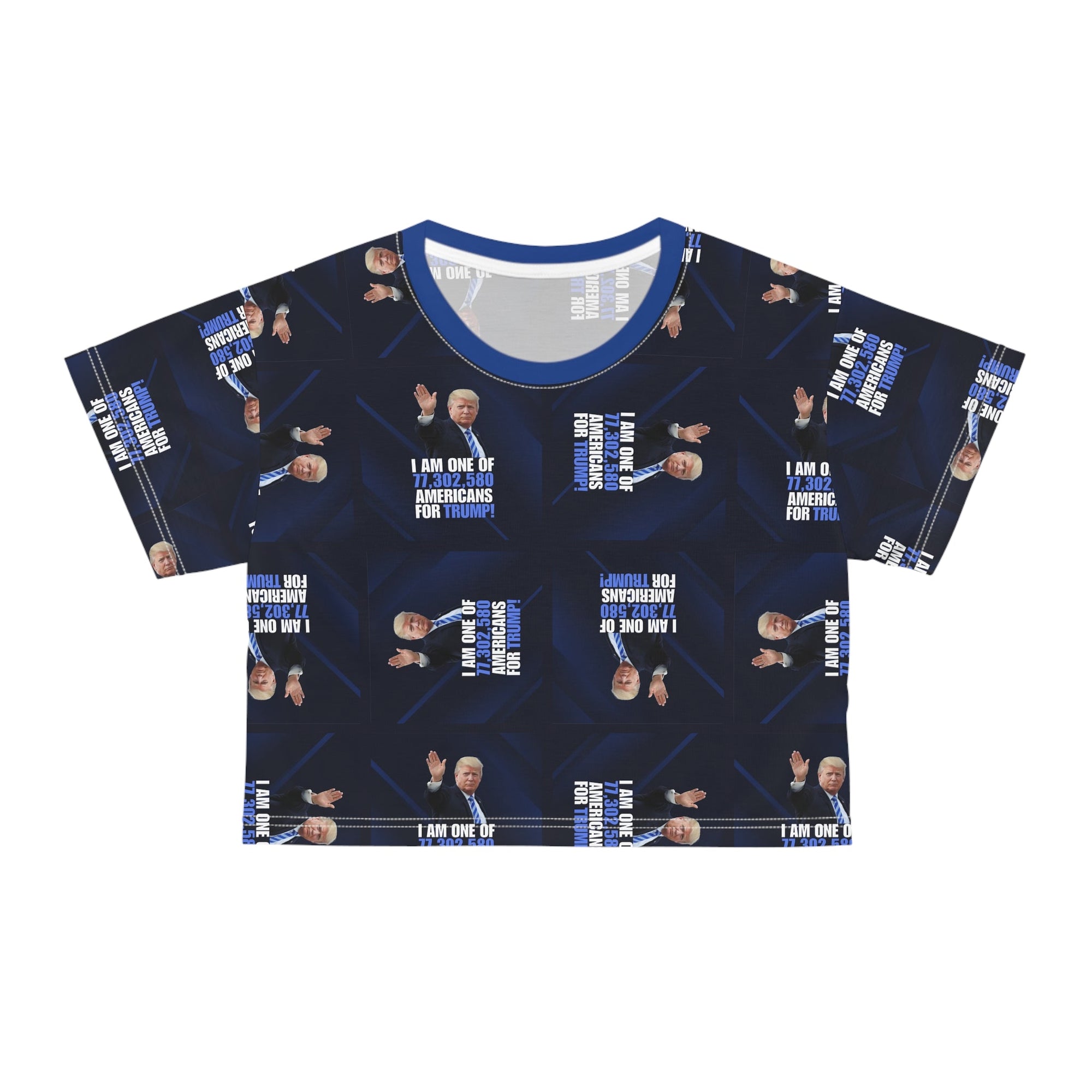 American for Trump Crop Tee for Women Printify