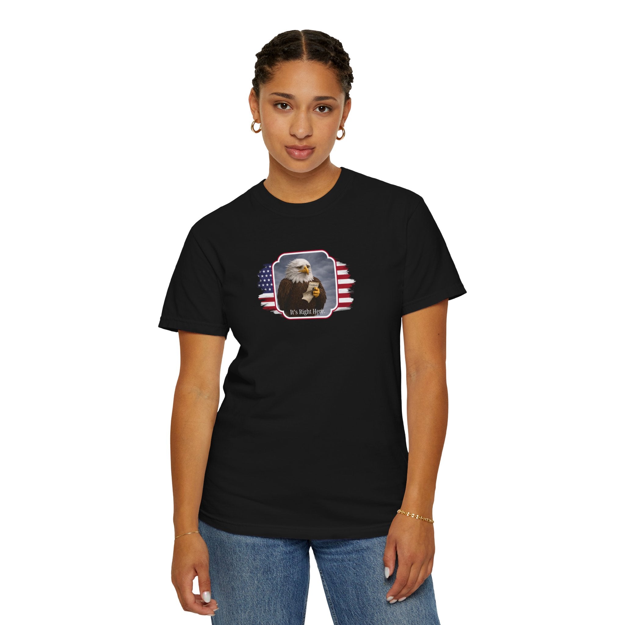 “It’s Right Here” Political Parody T-Shirt