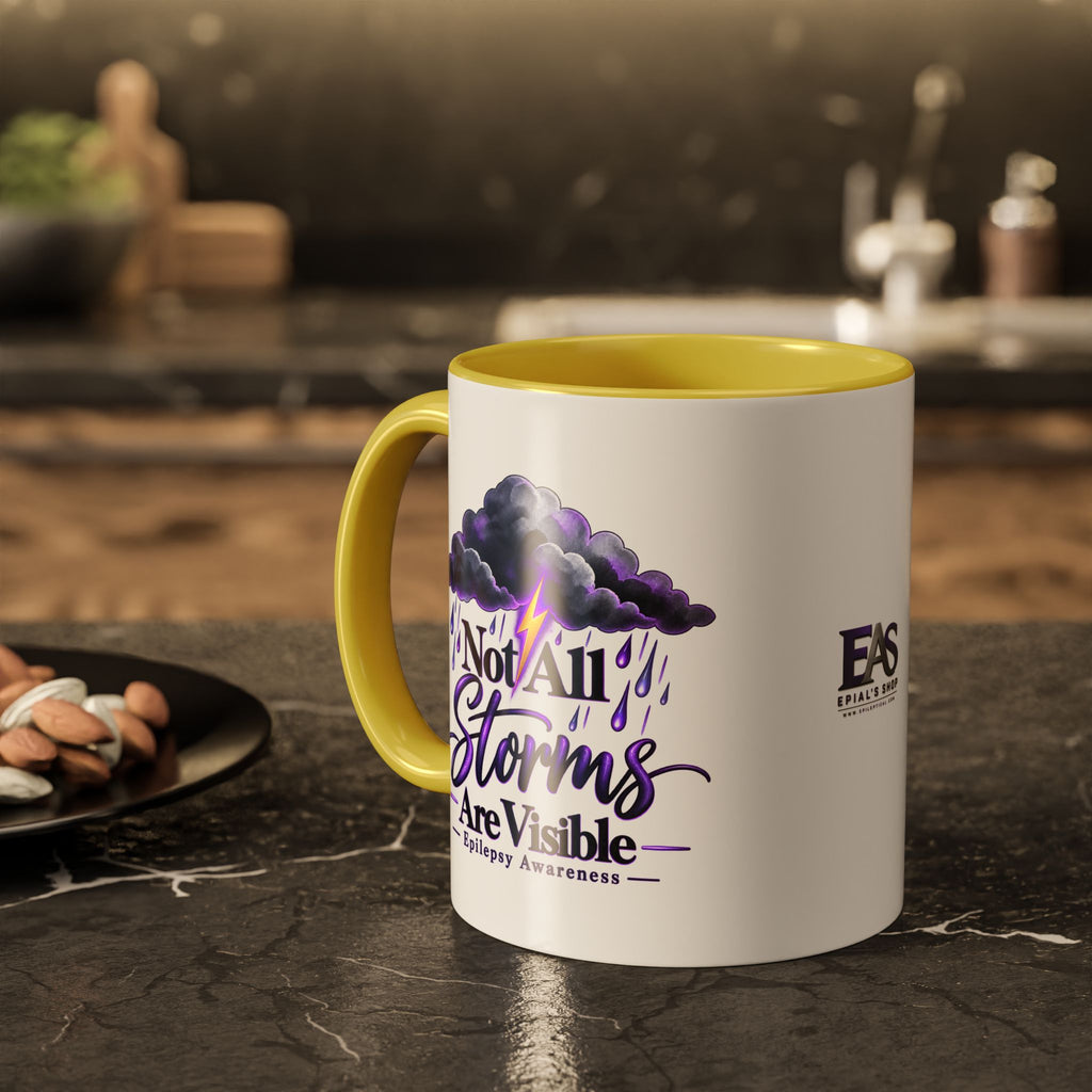 Not All Storms Are Visible Epilepsy Awareness Mug | Purple Storm Cloud Coffee Cup (11oz/15oz)