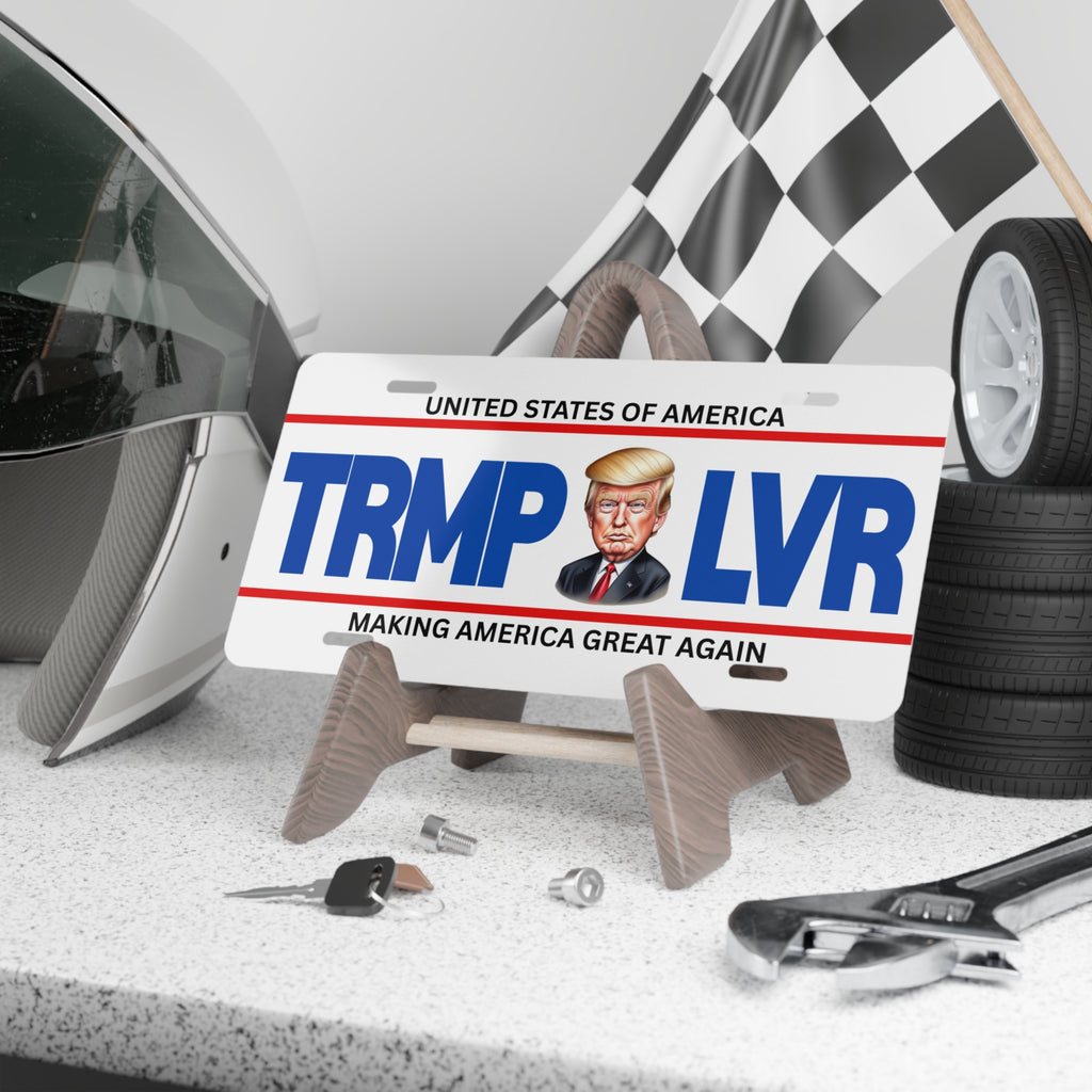 Trump Lover Vanity Plate, MAGA Merchandise