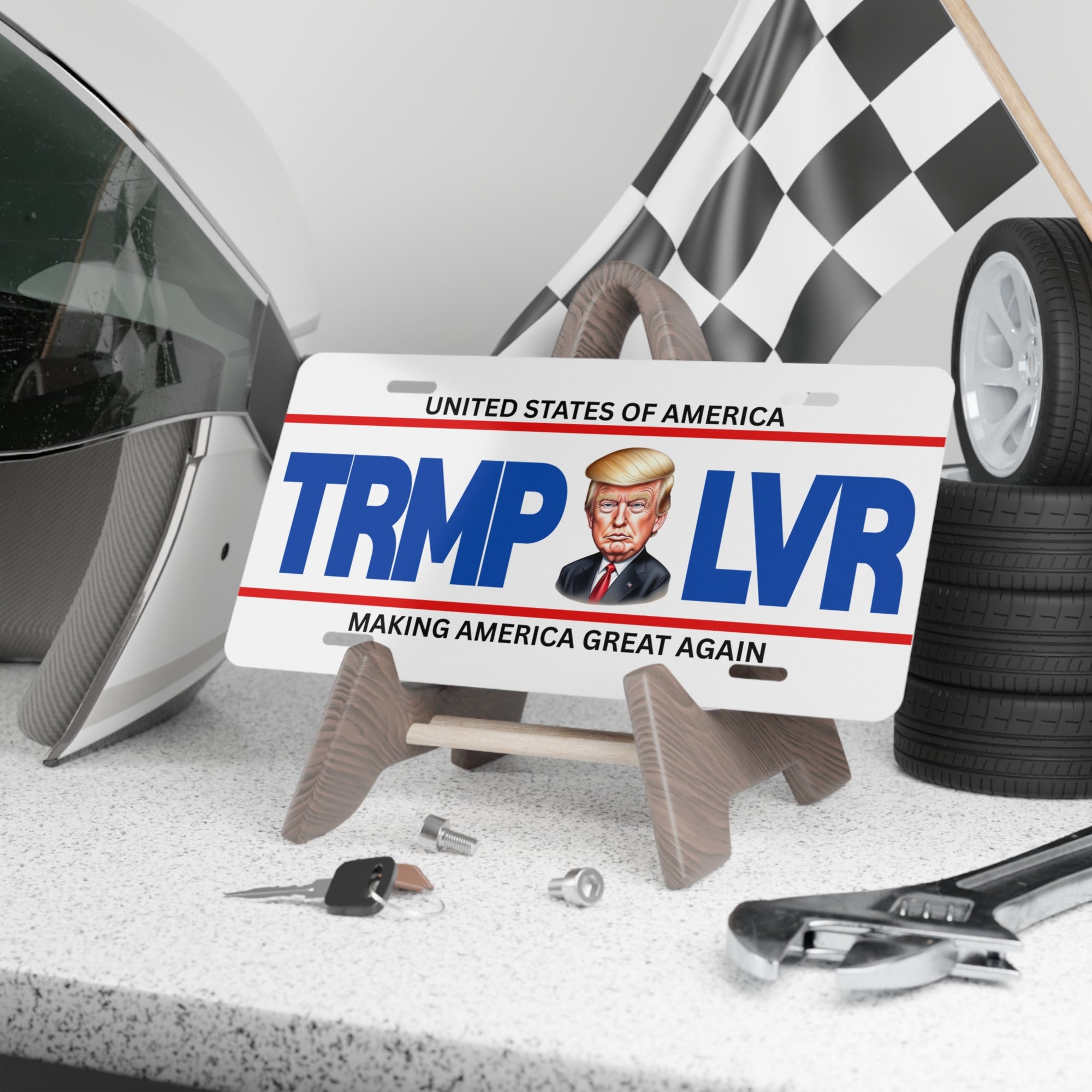 Trump Lover Vanity Plate, MAGA Merchandise