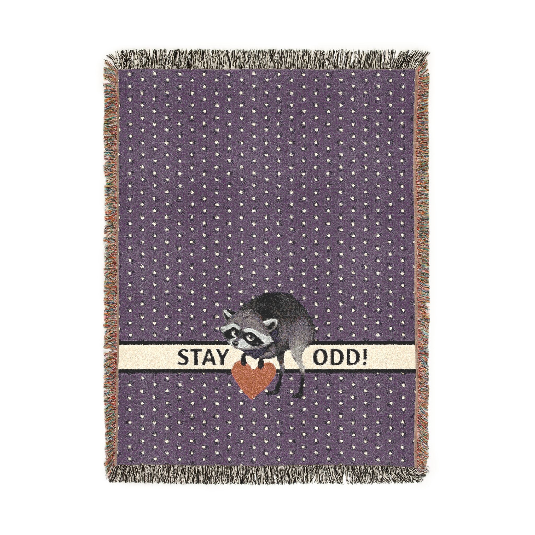 Stay Odd Jimothy Woven Cotton Blanket