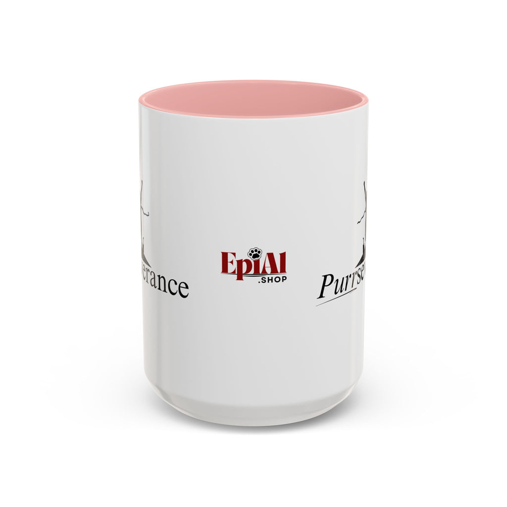 Purrseverance Accent Coffee Mug (11, 15oz)