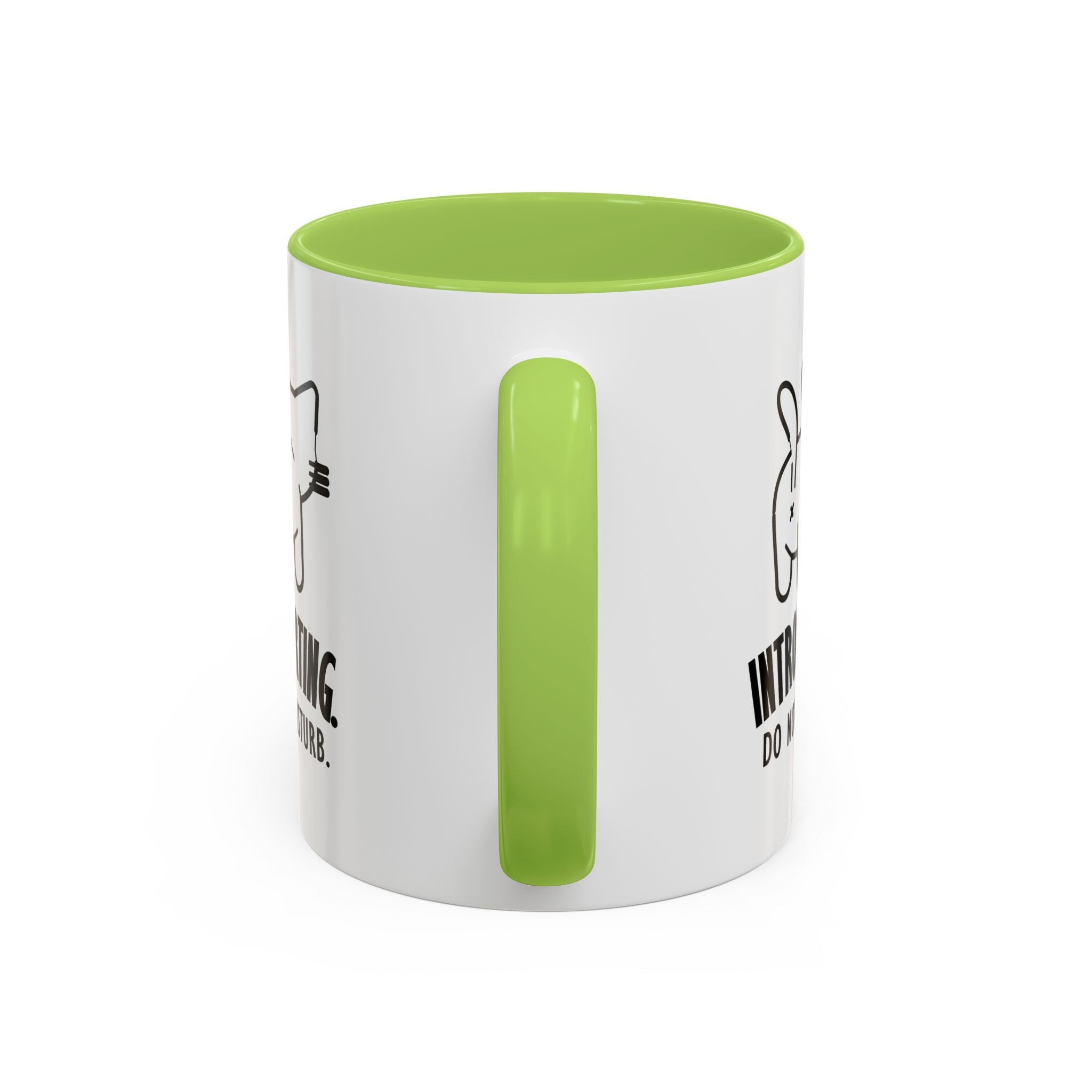 Introverting. Do Not Disturb. Two-Tone Cat Coffee Mug (11oz & 15oz)