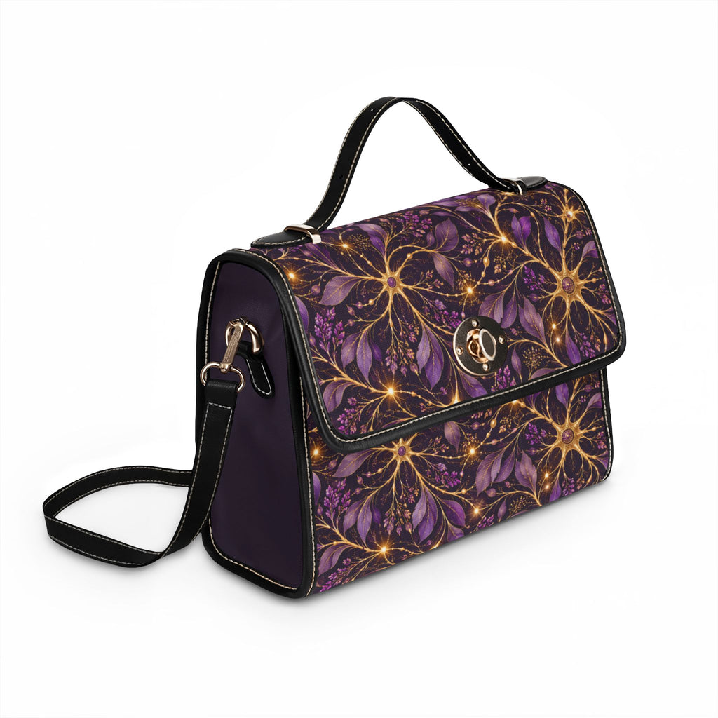 Beautifully Miswired Neuron Floral Satchel Bag | Epilepsy Awareness Handbag