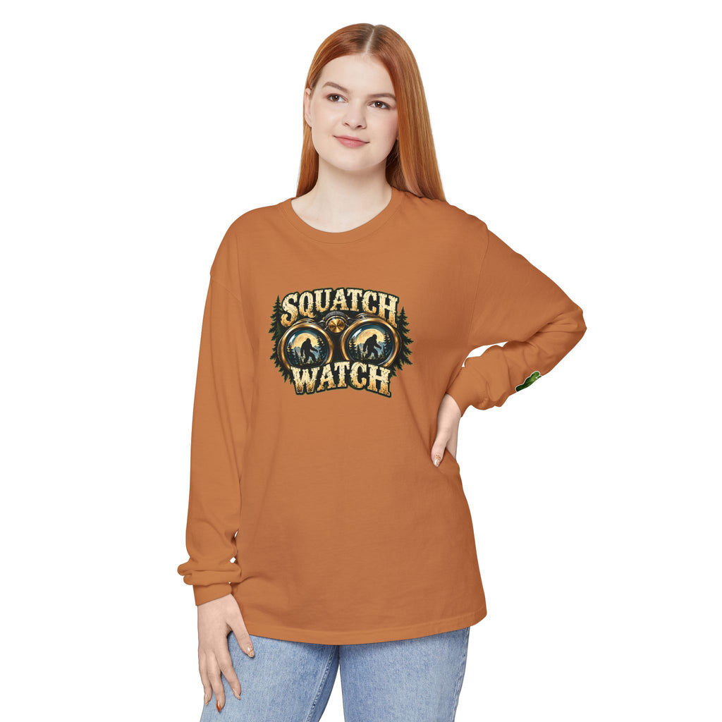 Squatch Watch Bigfoot Long Sleeve Shirt | Sasquatch Graphic Tee