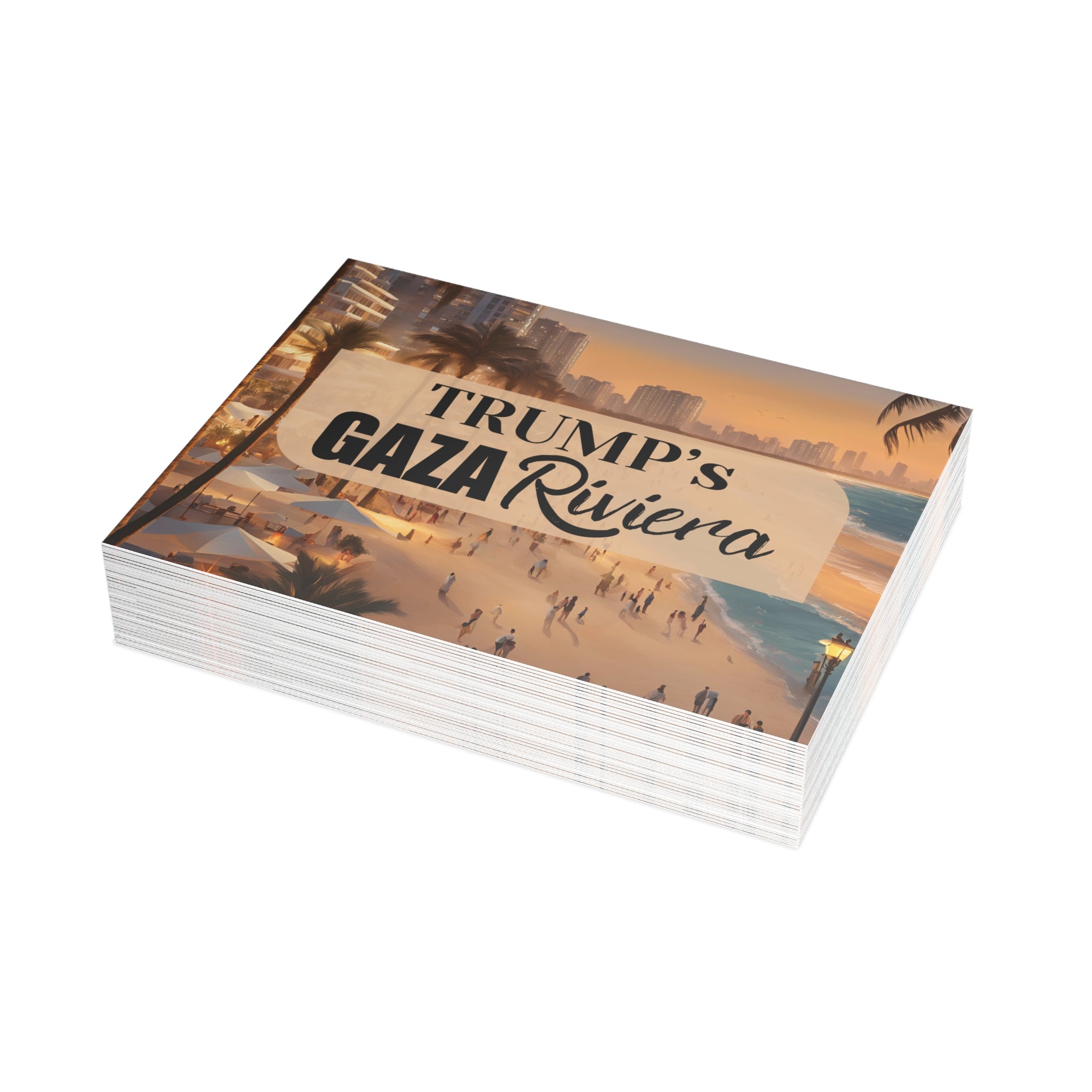 Trump’s Gaza Riviera Postcard Bundles with Envelopes