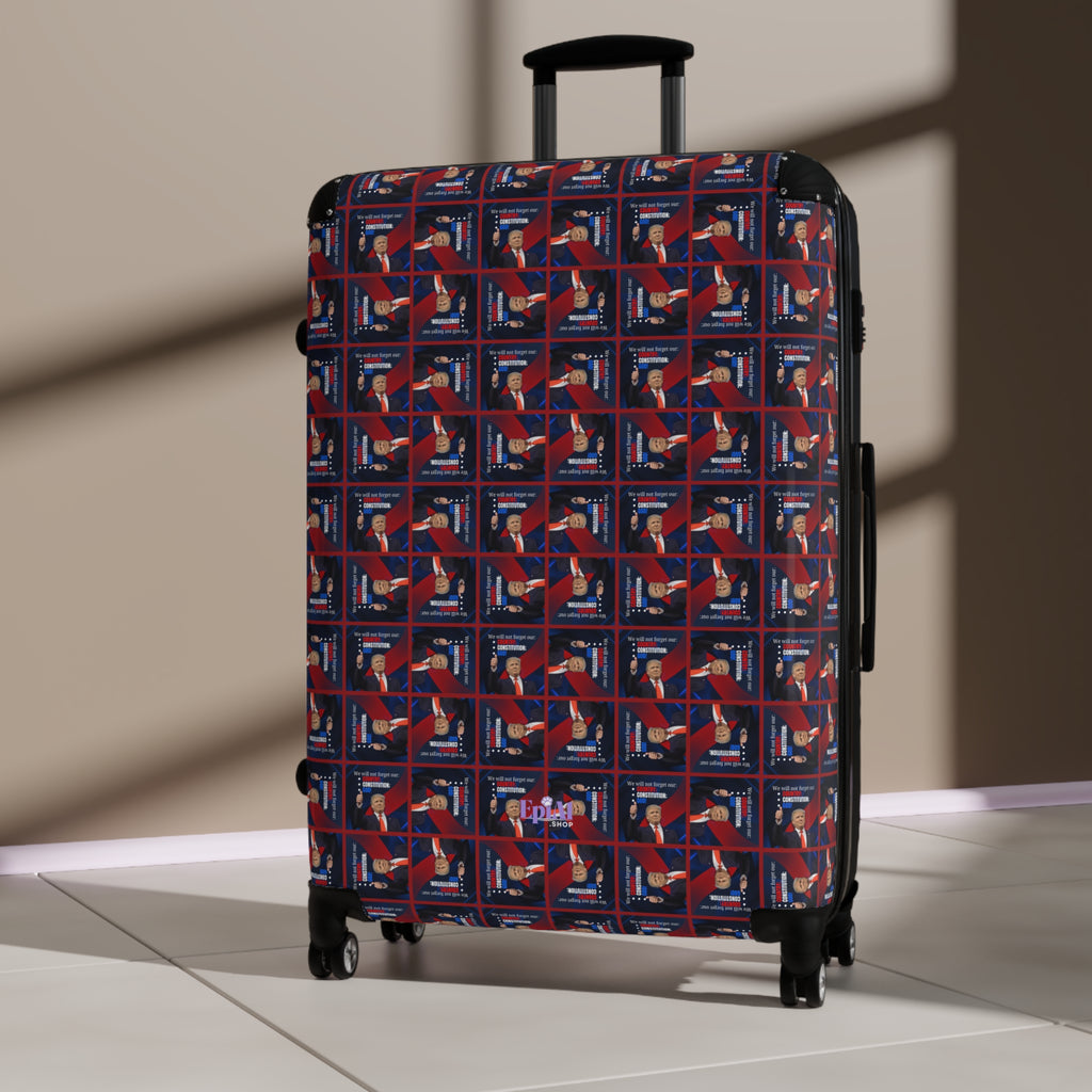 Trump Country Constitution God Patterned Suitcase