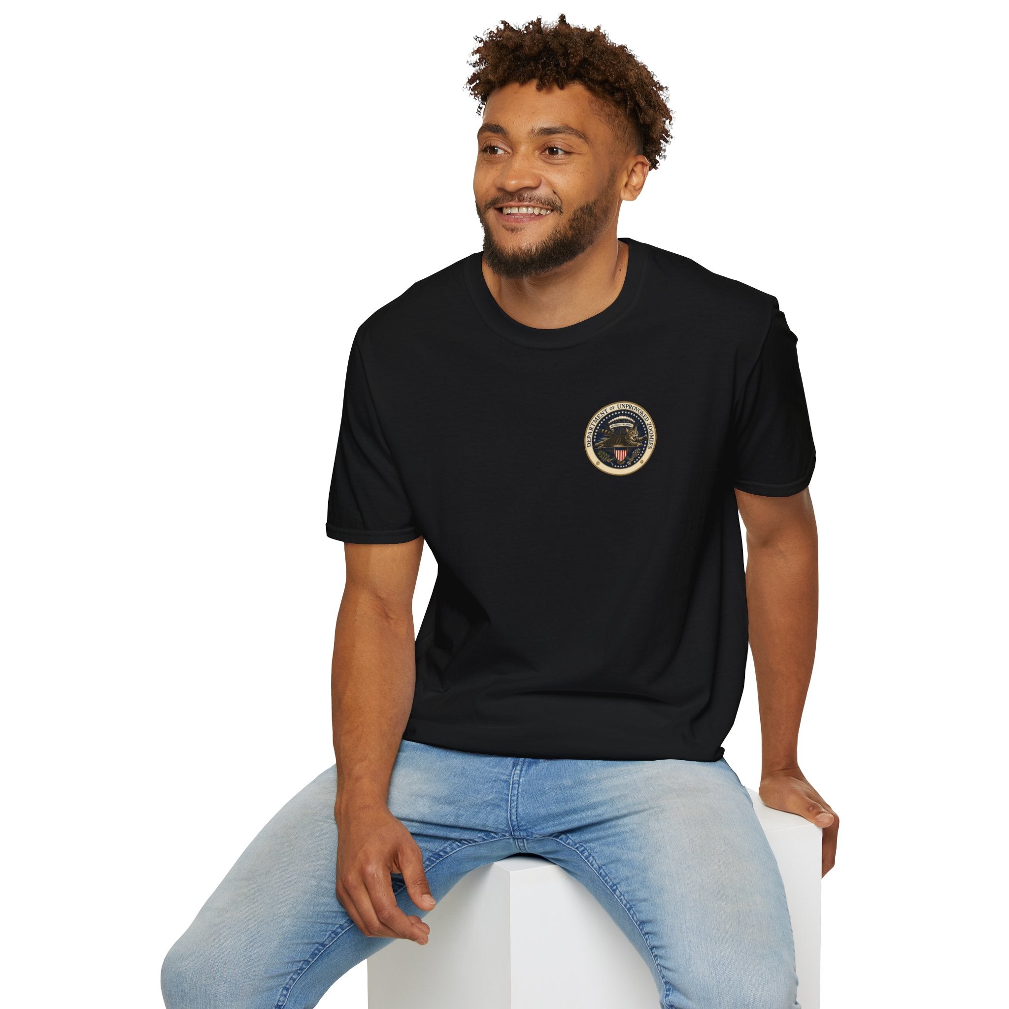 Department of Unprovoked Zoomies Cat T-Shirt | Faux Government Seal Tee