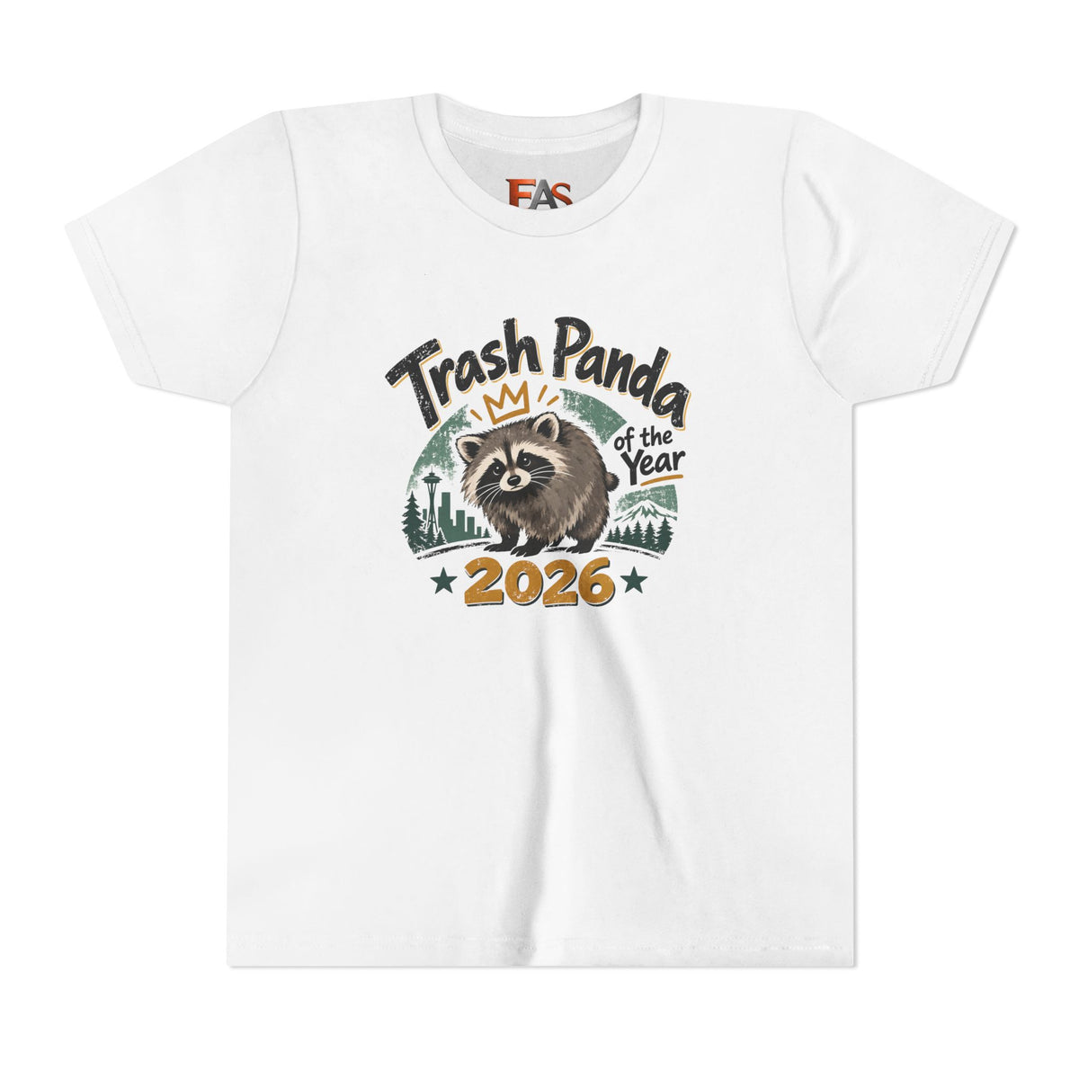 Trash Panda of the Year 2026 Youth T-Shirt | Jimothy-Inspired Raccoon Tee