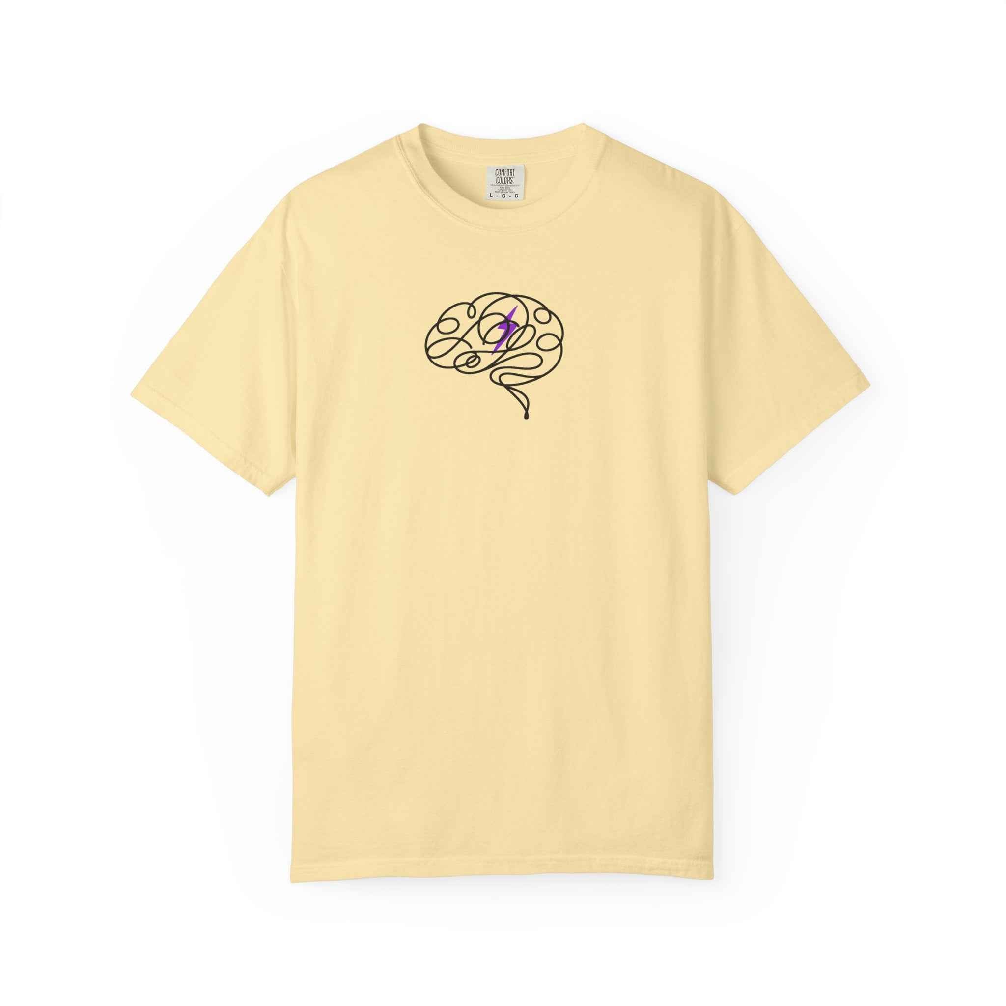 Abstract Brain Line Art T-Shirt – Epilepsy Awareness Edition