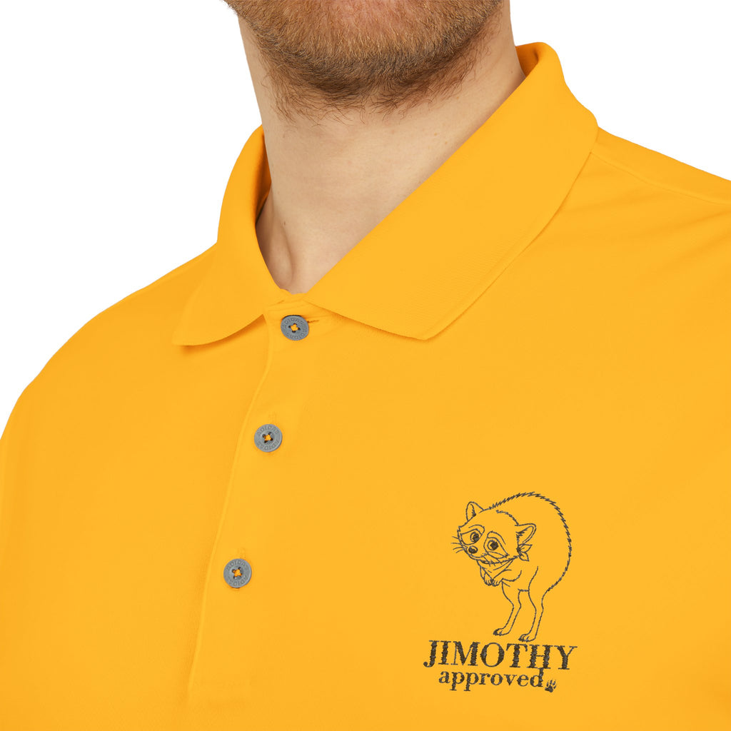 Jimothy Approved Performance Polo | Embroidered Funny Raccoon Golf Shirt