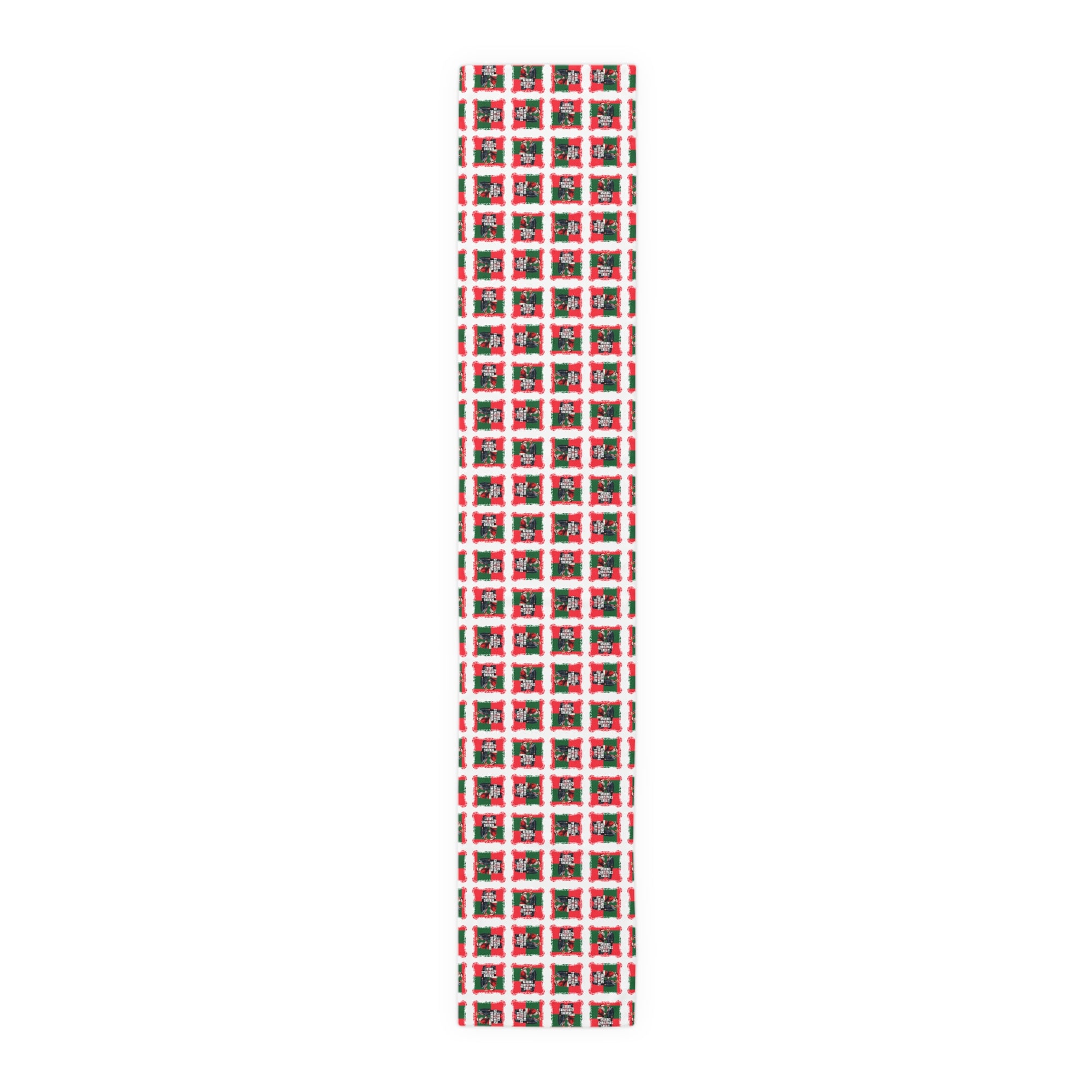 Festive Santa Trump Table Runner for Holidays | Christmas Table Decor