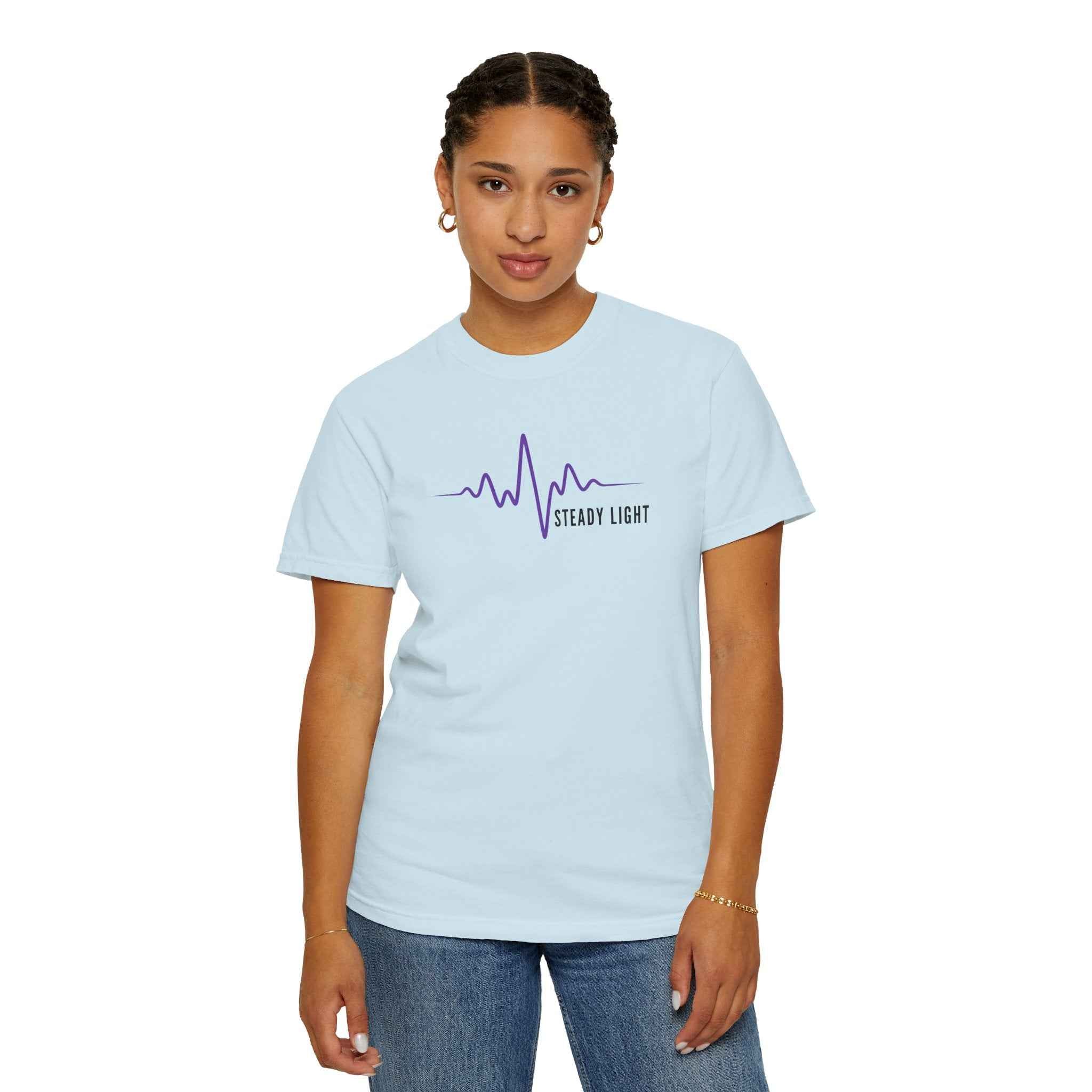 Steady Light EEG Wave T-Shirt – Minimal Epilepsy Awareness Graphic Tee