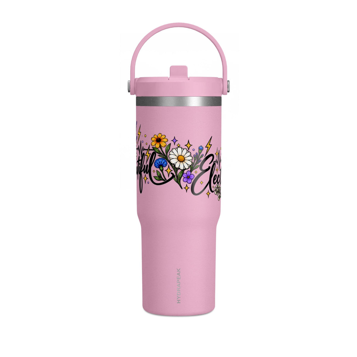 Beautifully Electric 32 oz Tumbler | Epilepsy Awareness Floral Travel Cup