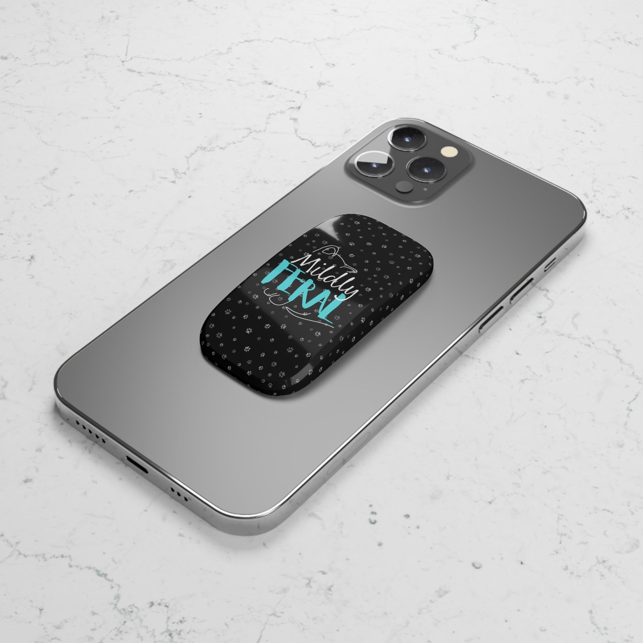 Mildly Feral Phone Grip – Cat Paw Pattern Pop Grip with Kickstand Function