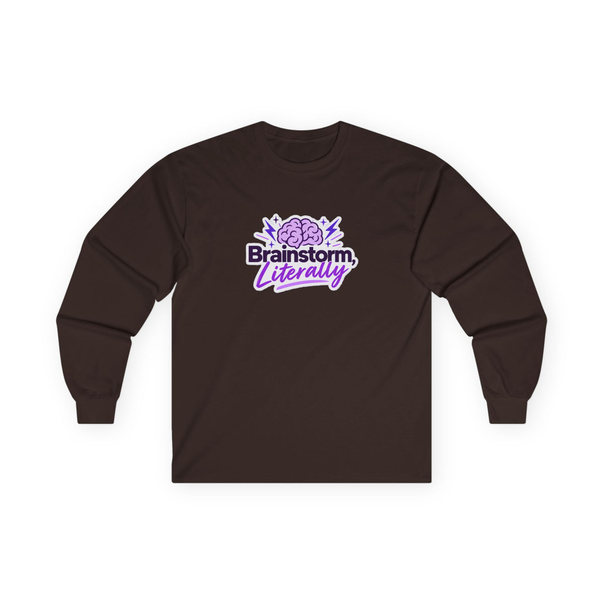 Brainstorm, Literally Epilepsy Awareness Long Sleeve Shirt | Purple Brain Epilepsy Tee