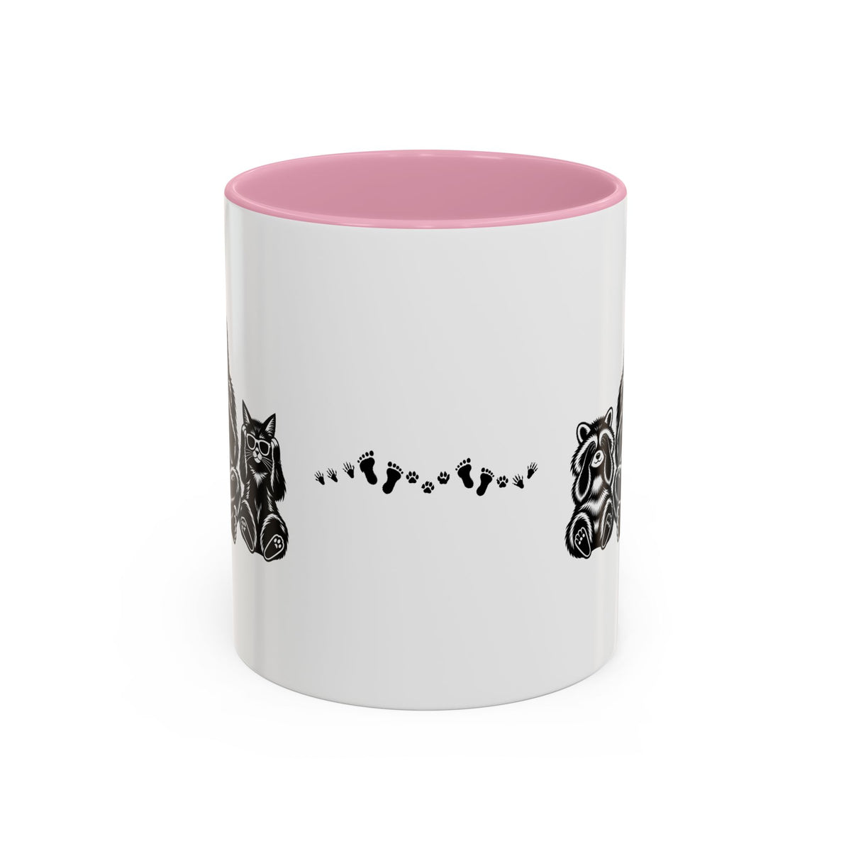 Hear No Evil, See No Evil, Speak No Evil | Bigfoot, Jimothy & Cat Accent Coffee Mug 11oz/15oz