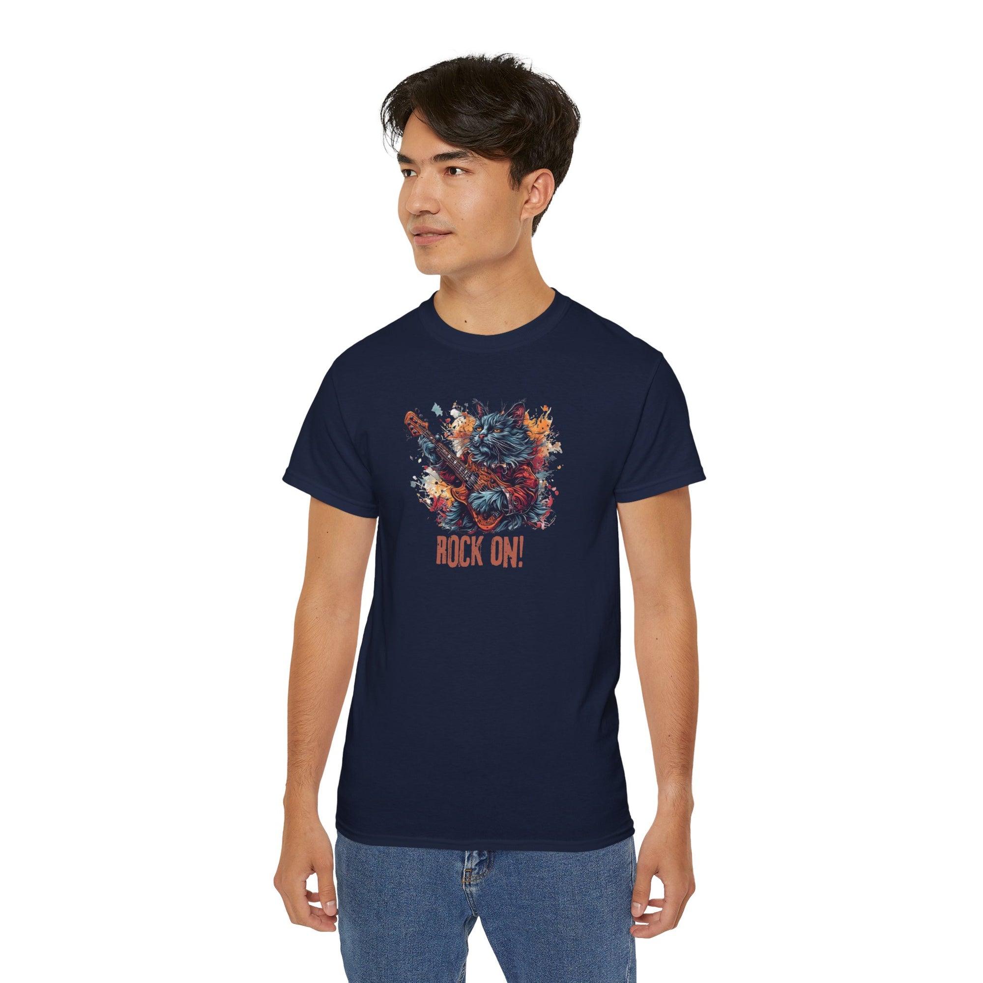 Rock On Cat Unisex Music Tee