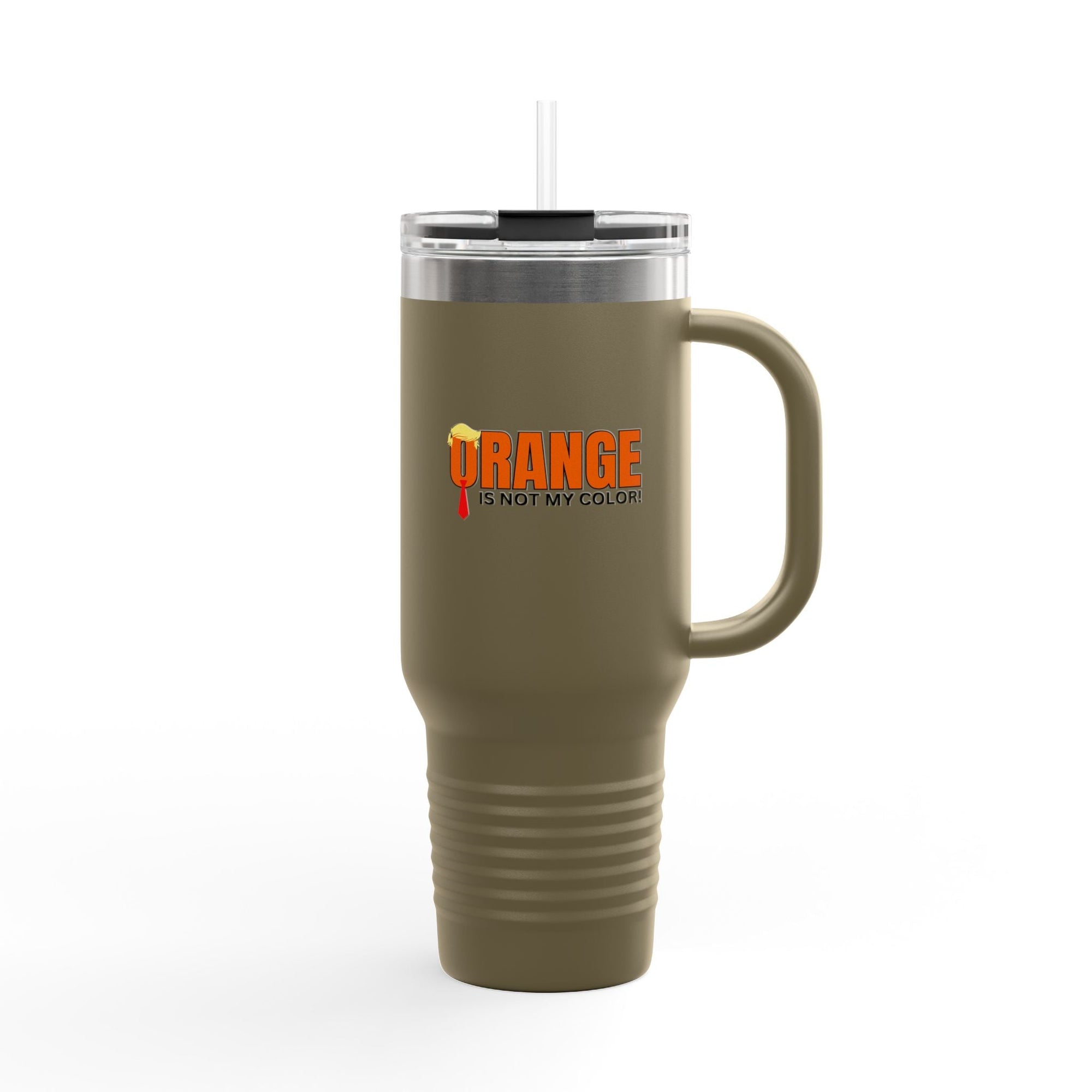 Orange Is Not My Color Insulated Travel Mug – 40oz Personal Drink Companion Printify