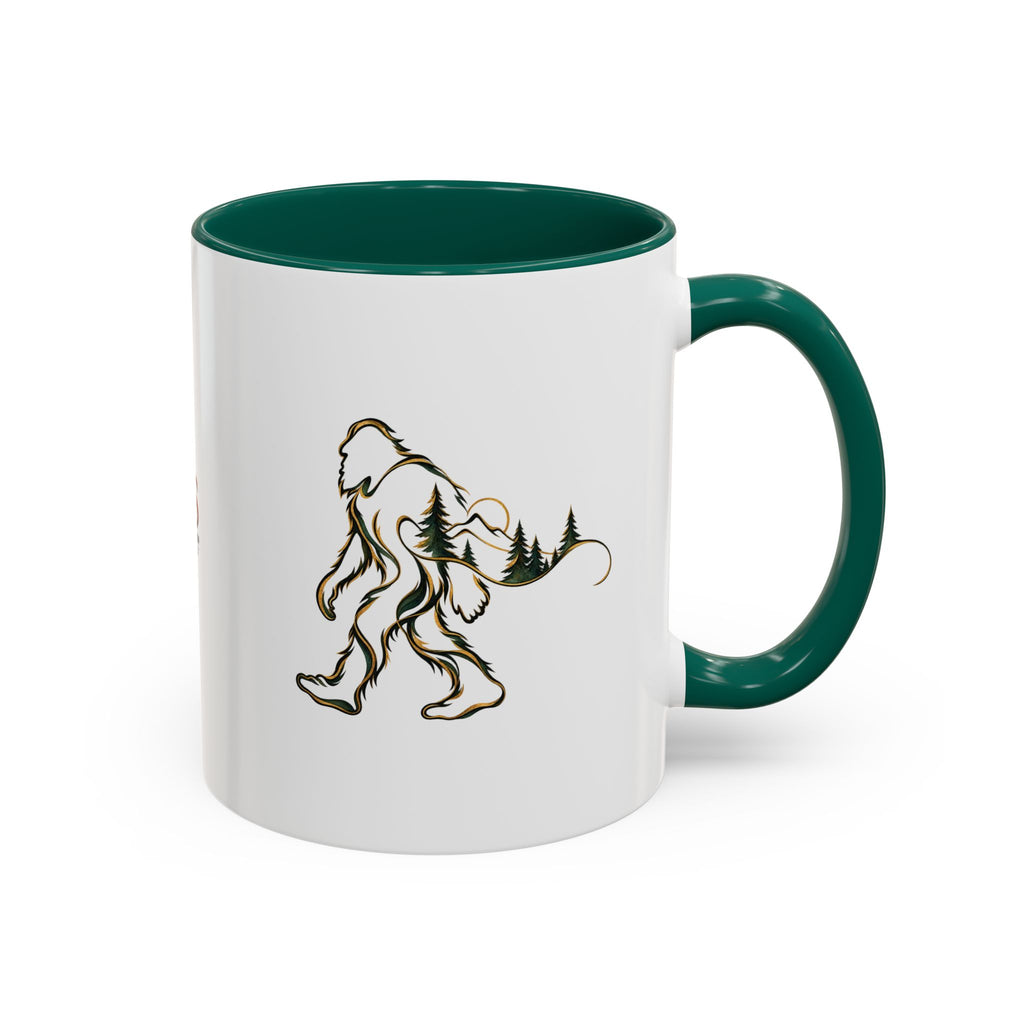 Barely There Bigfoot Ceramic Mug | Abstract Sasquatch Forest Art | 11oz & 15oz