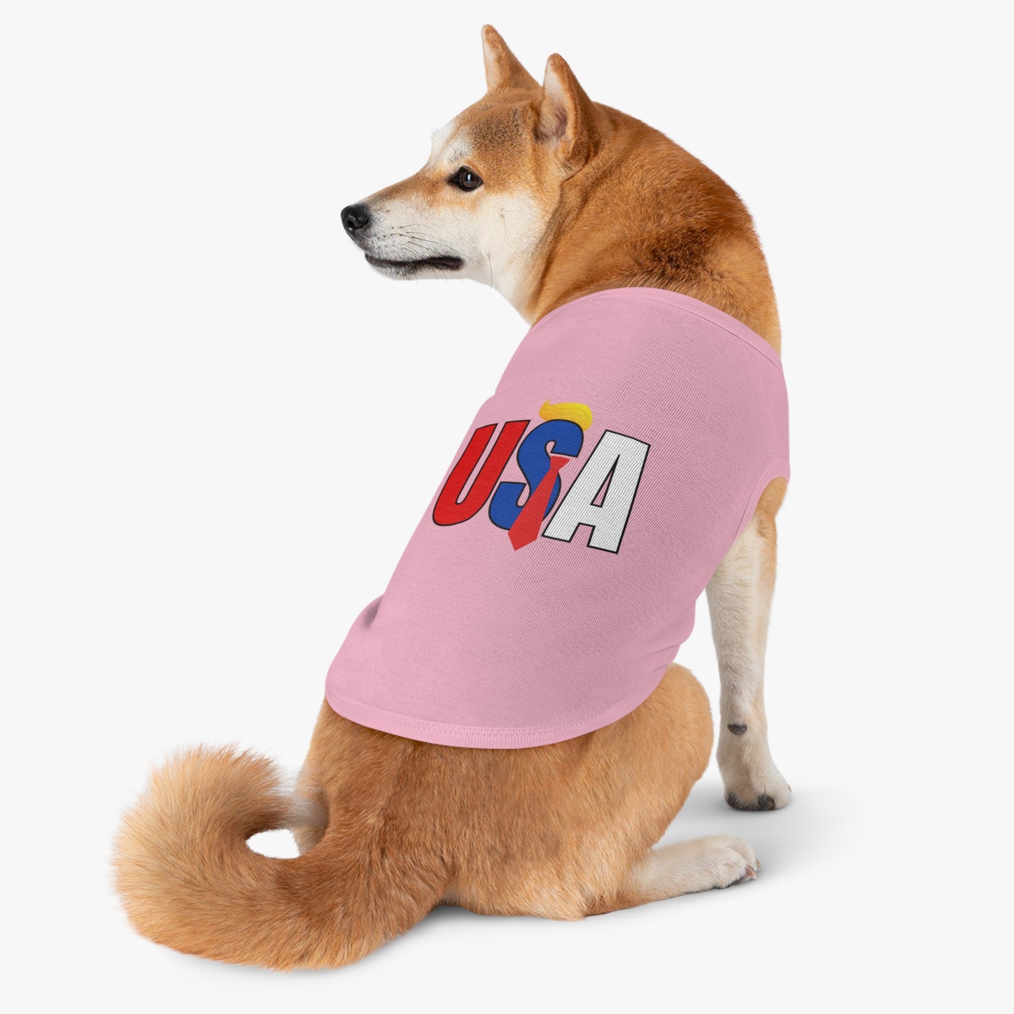 Trump USA Pet Tank Top for Celebrations & Holidays Printify