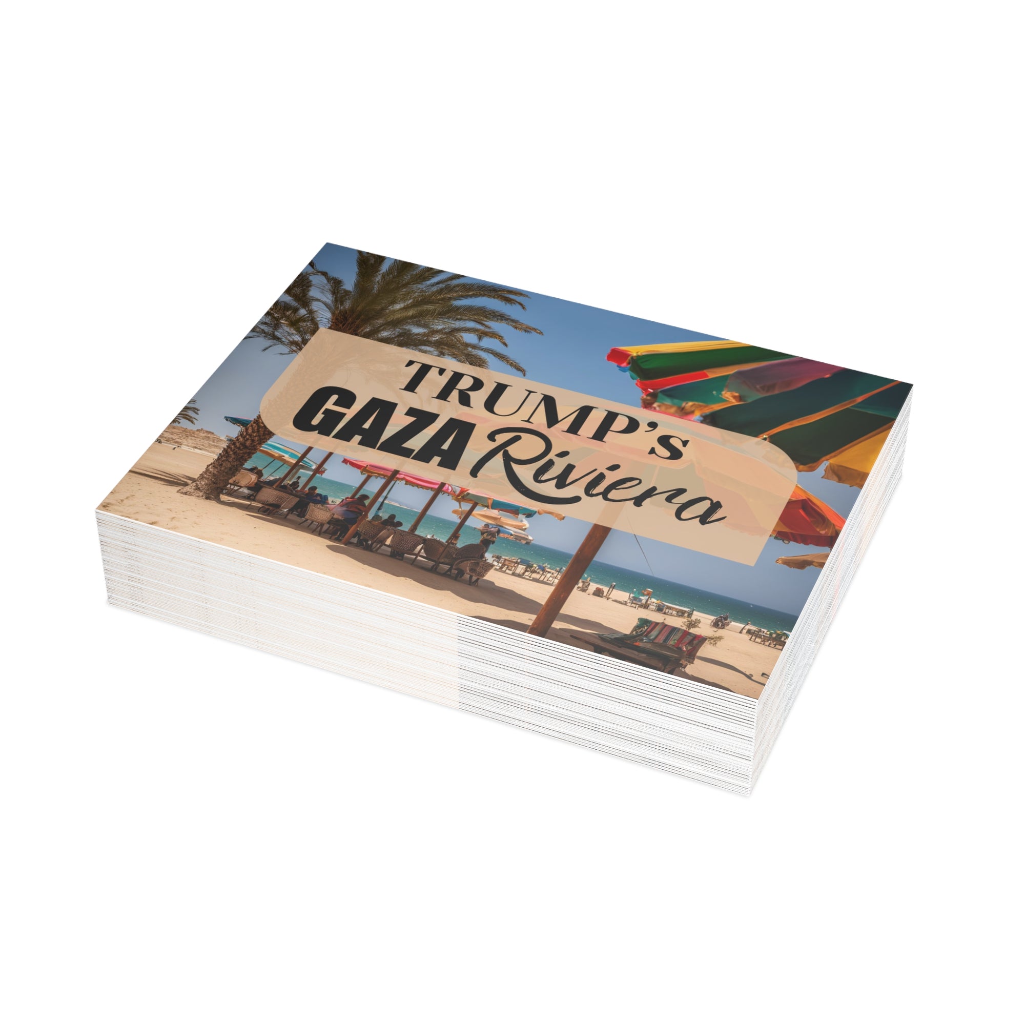 Trump’s Gaza Riviera Design Postcard Bundles with Envelopes