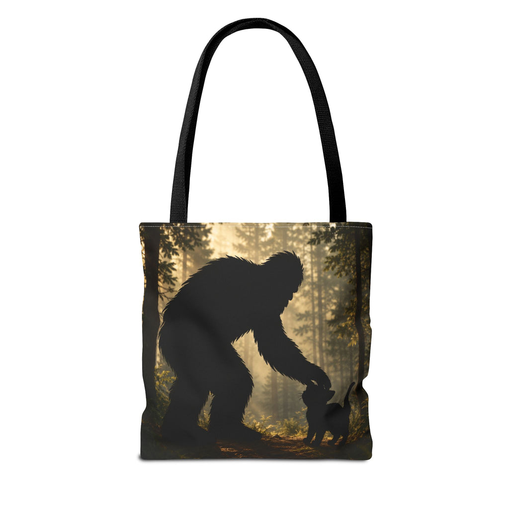 The Cat Saw It, Too Bigfoot & Cat Tote Bag