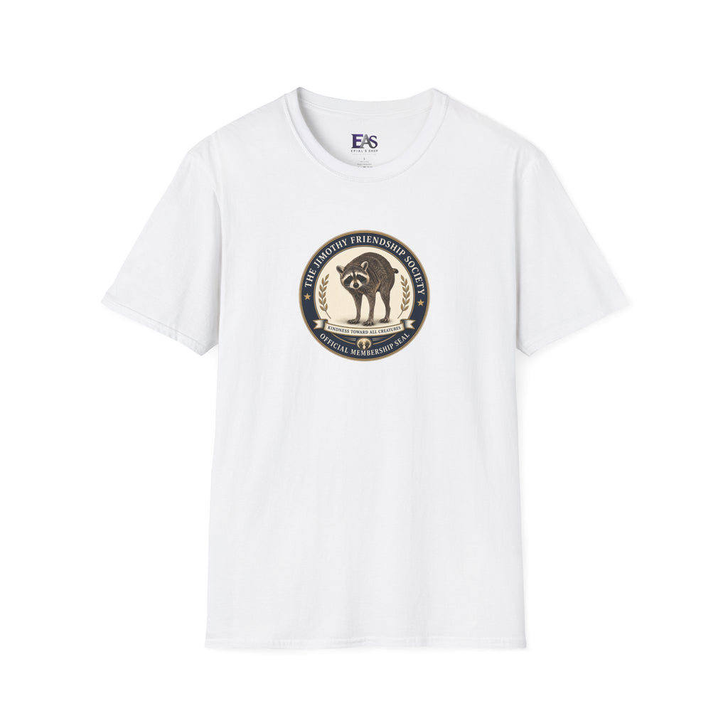 The Jimothy Friendship Society T-Shirt | Raccoon Membership Seal Tee