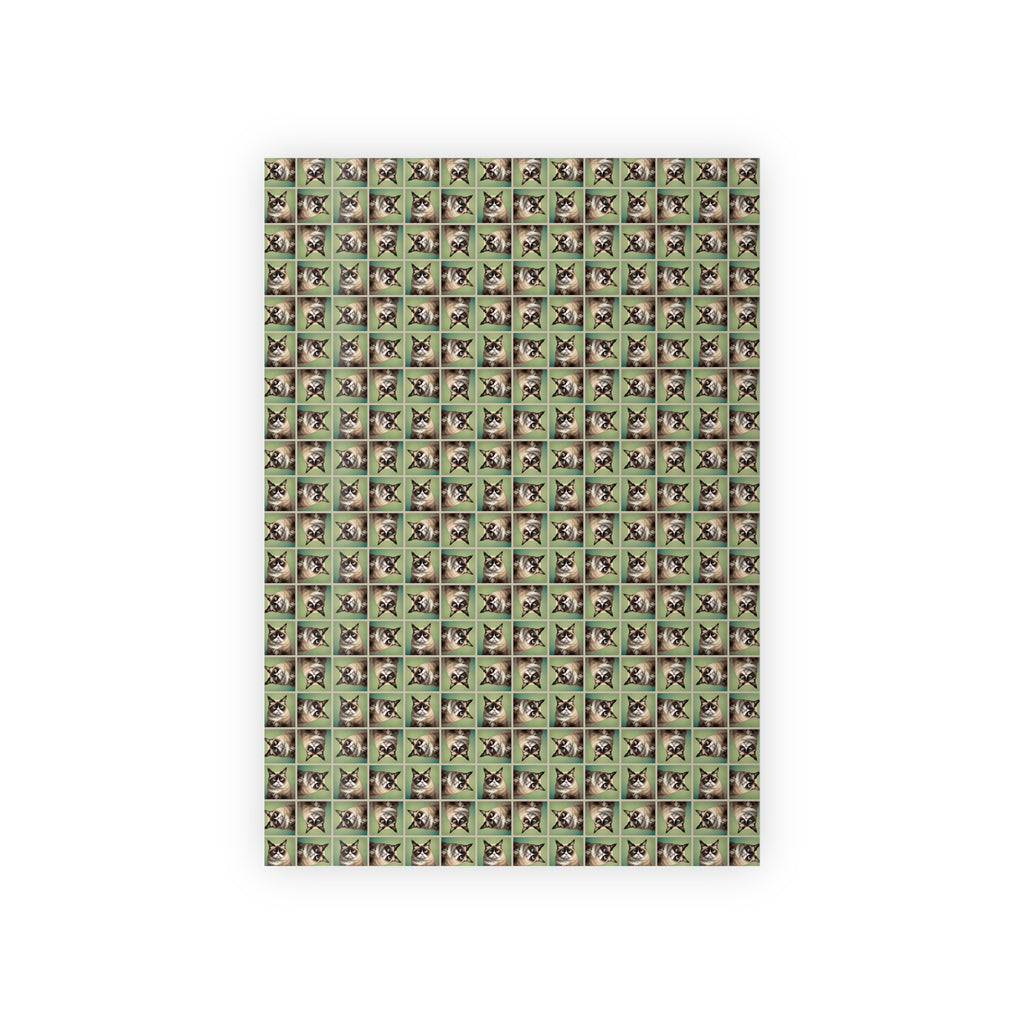 Whimsical Irritable Cat Gift Wrapping Paper Roll - Perfect for Animal Lovers