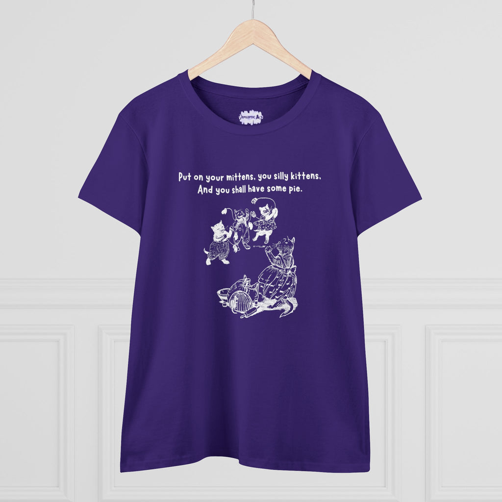 Kittens and Mittens Women's Midweight Cotton Tee - T - Shirt - Epileptic Al’s Shop