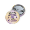 Seizure Awareness Pinback Button | Epilepsy Awareness Pin | Purple Ribbon Button
