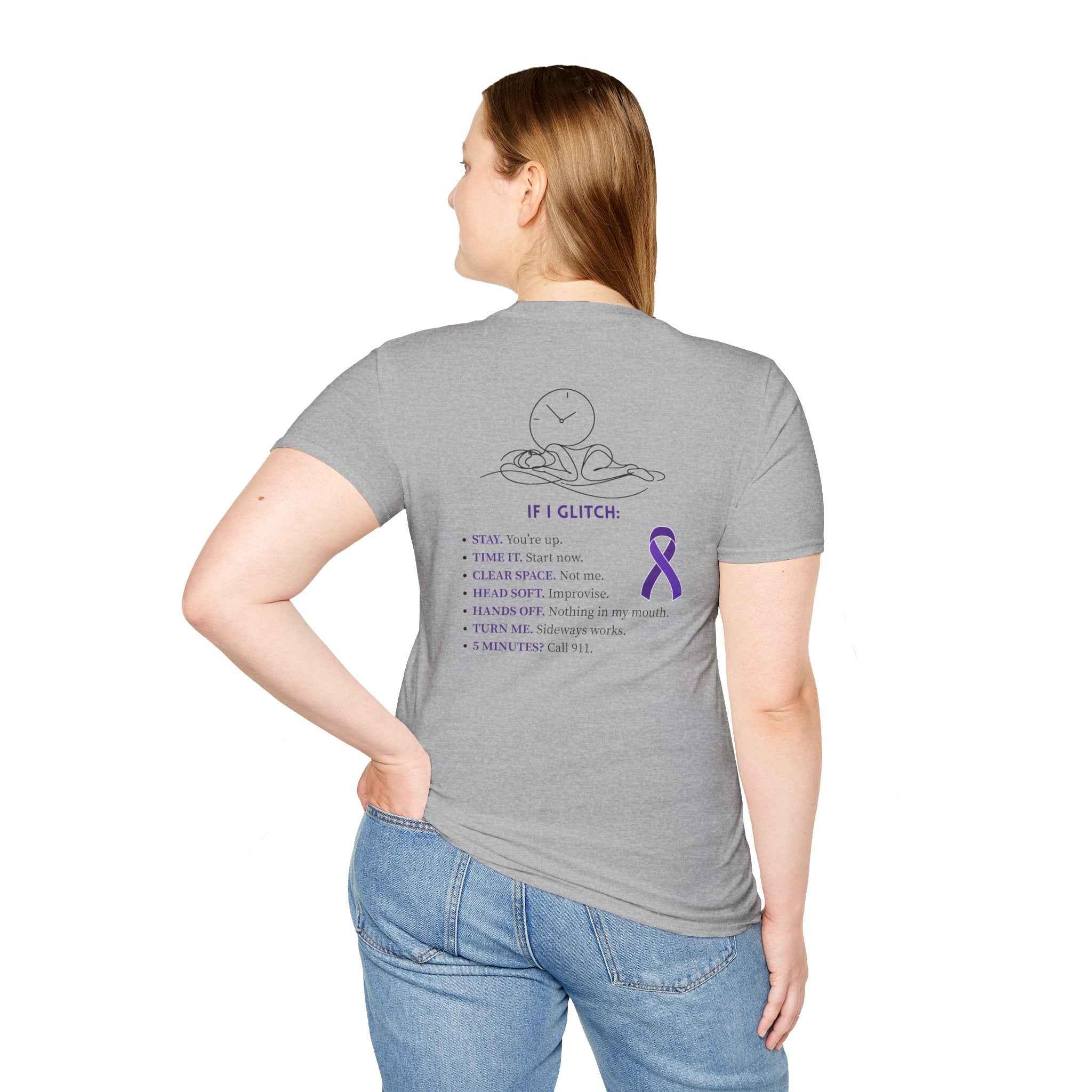 Glitch Happens Tee – Minimalist Seizure First Aid Shirt | Epilepsy Awareness | Neurostrong Apparel