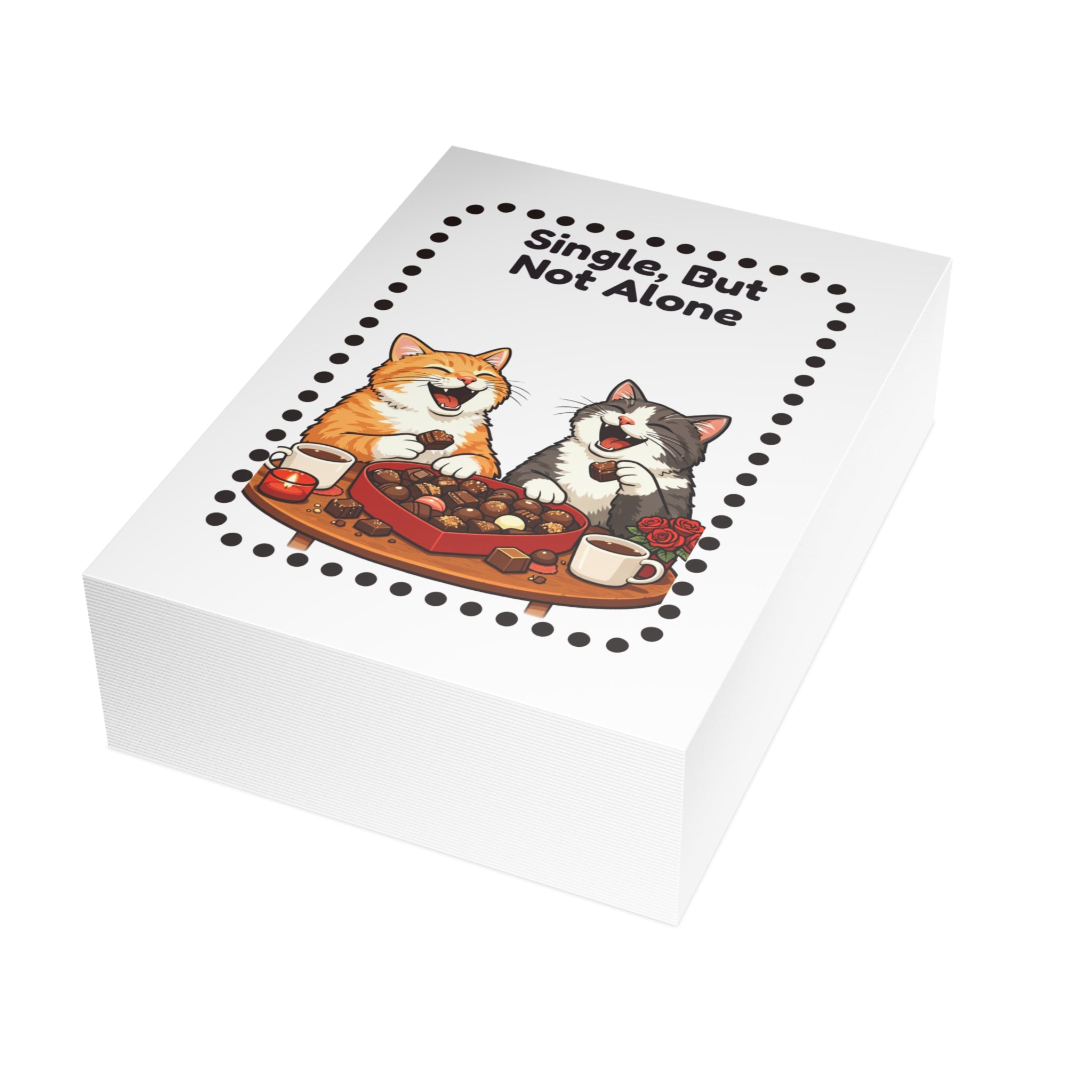 Single, But Not Alone – Funny Cat Valentine’s Day Friendship Card