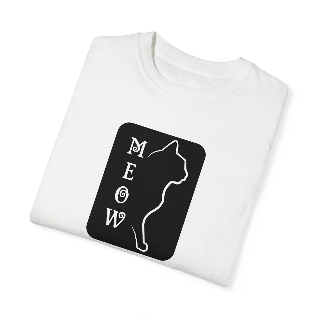 Boxy Meow Unisex Garment - Dyed T - shirt - T - Shirt - Epileptic Al’s Shop