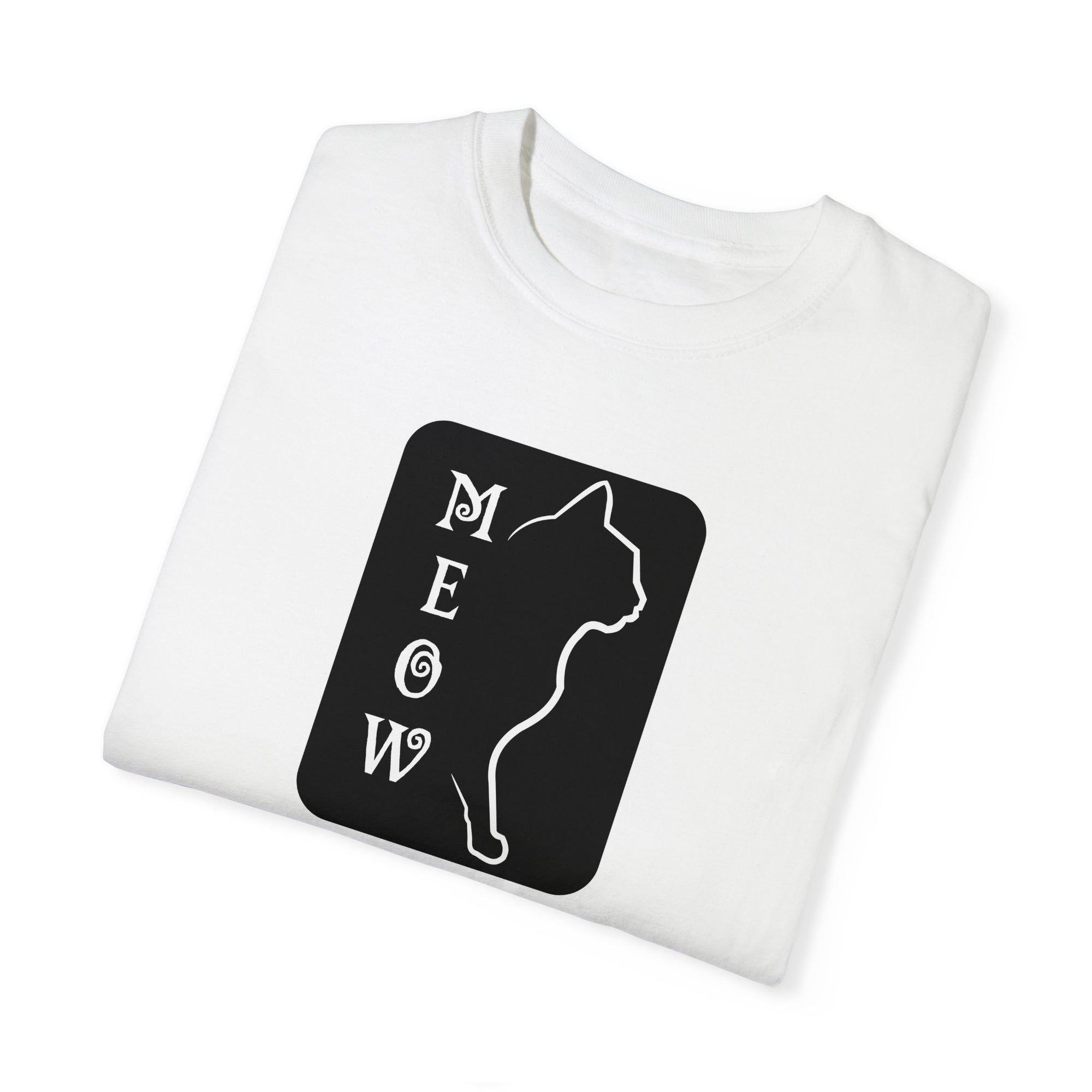 Boxy Meow Unisex Garment - Dyed T - shirt - T - Shirt - Epileptic Al’s Shop