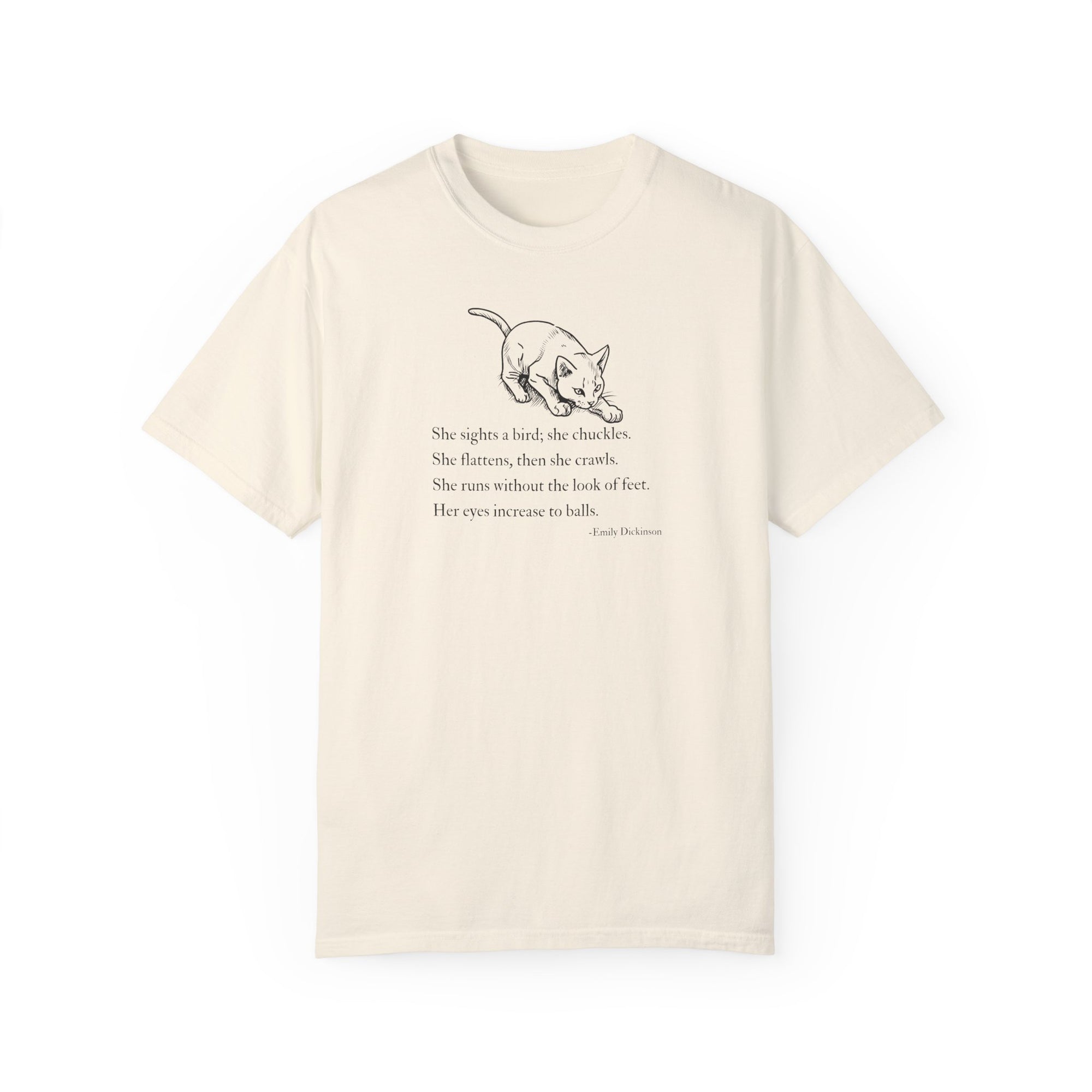 Emily Dickinson Cat Poem Unisex Garment-Dyed T-Shirt